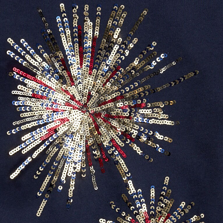 Girls' sequin fireworks graphic tee FIREWORKS girls' sequin fireworks graphic tee for girls