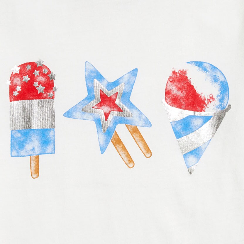 Girls' egg graphic tee NAVY 
