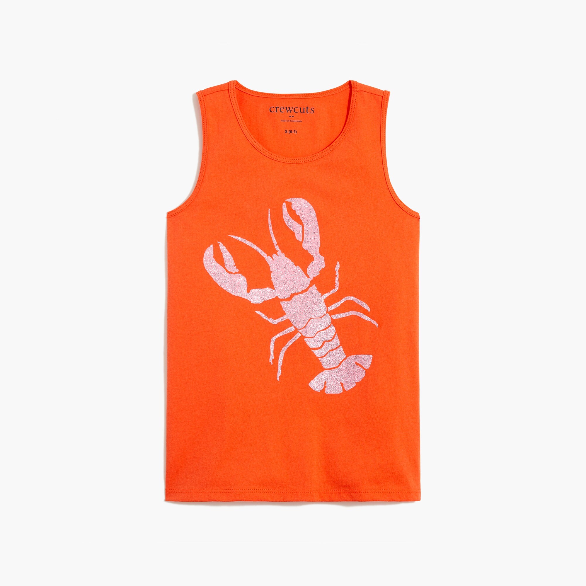 Girls' lobster graphic tank top