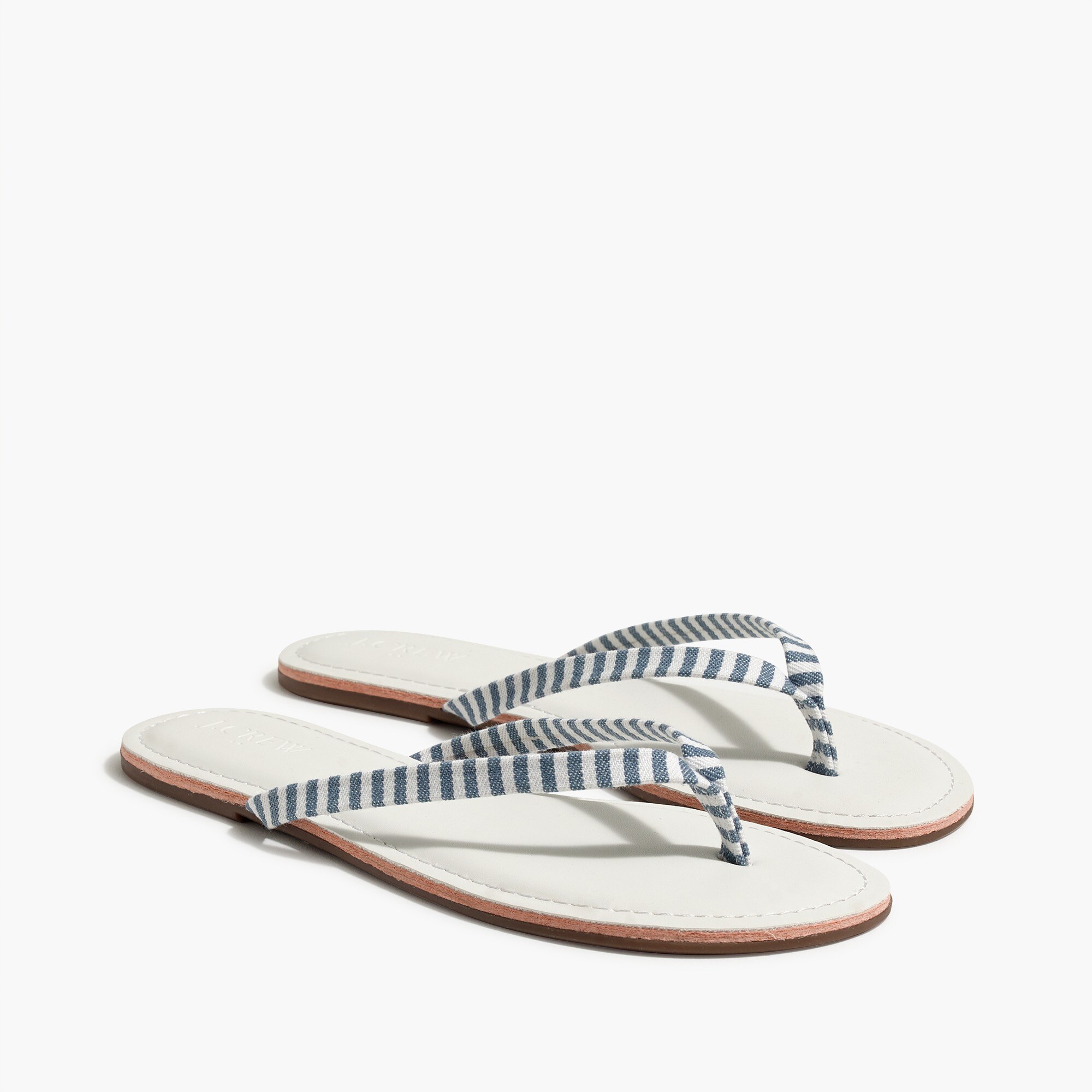 striped easy summer flip-flops for women