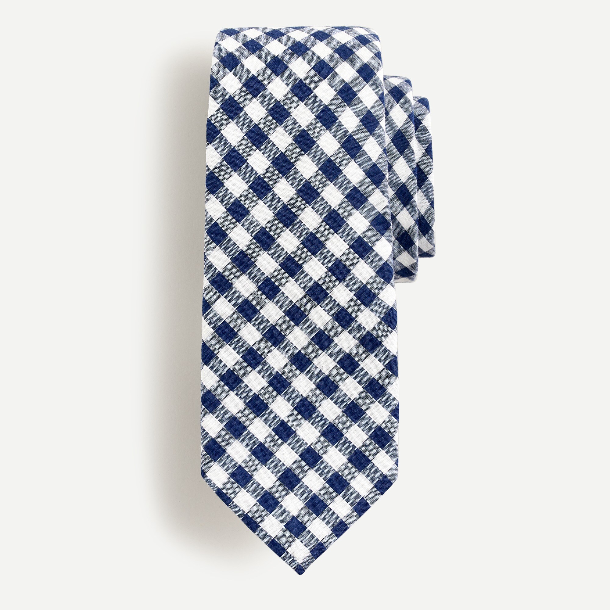 Mini gingham silk tie