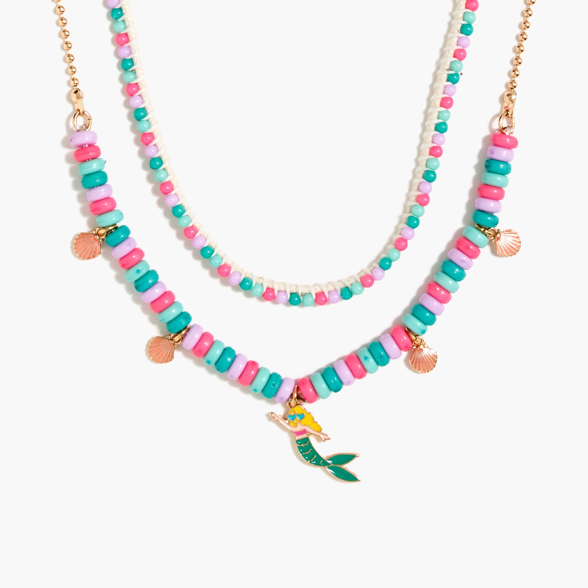 girls' mermaid necklace set for girls