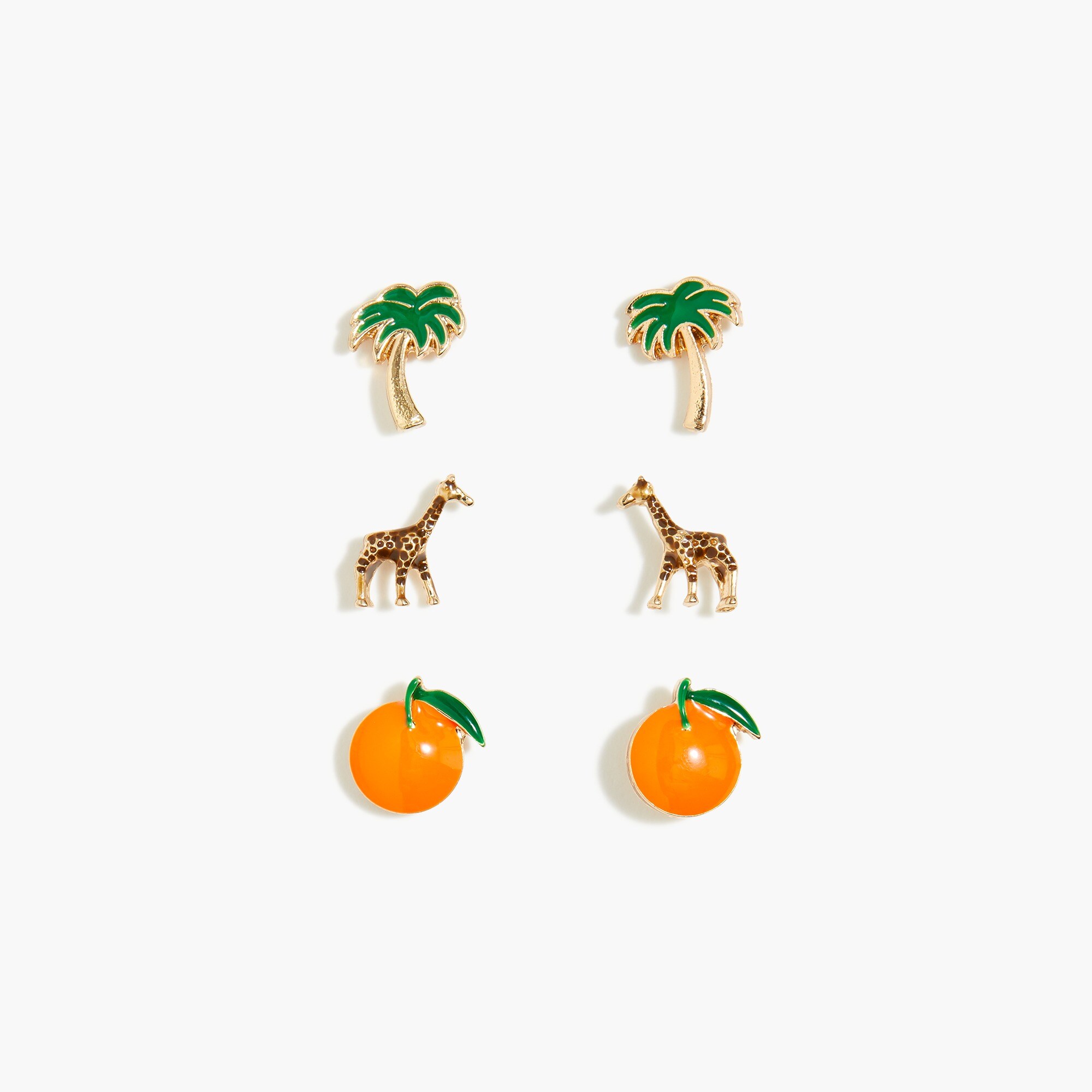 Girls' citrus giraffe earrings