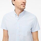Slim short-sleeve seersucker shirt