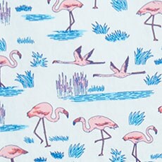 Short-sleeve slim flamingo-print flex casual shirt PINK FLAMINGO BLUE PINK factory: short-sleeve slim flamingo-print flex casual shirt for men