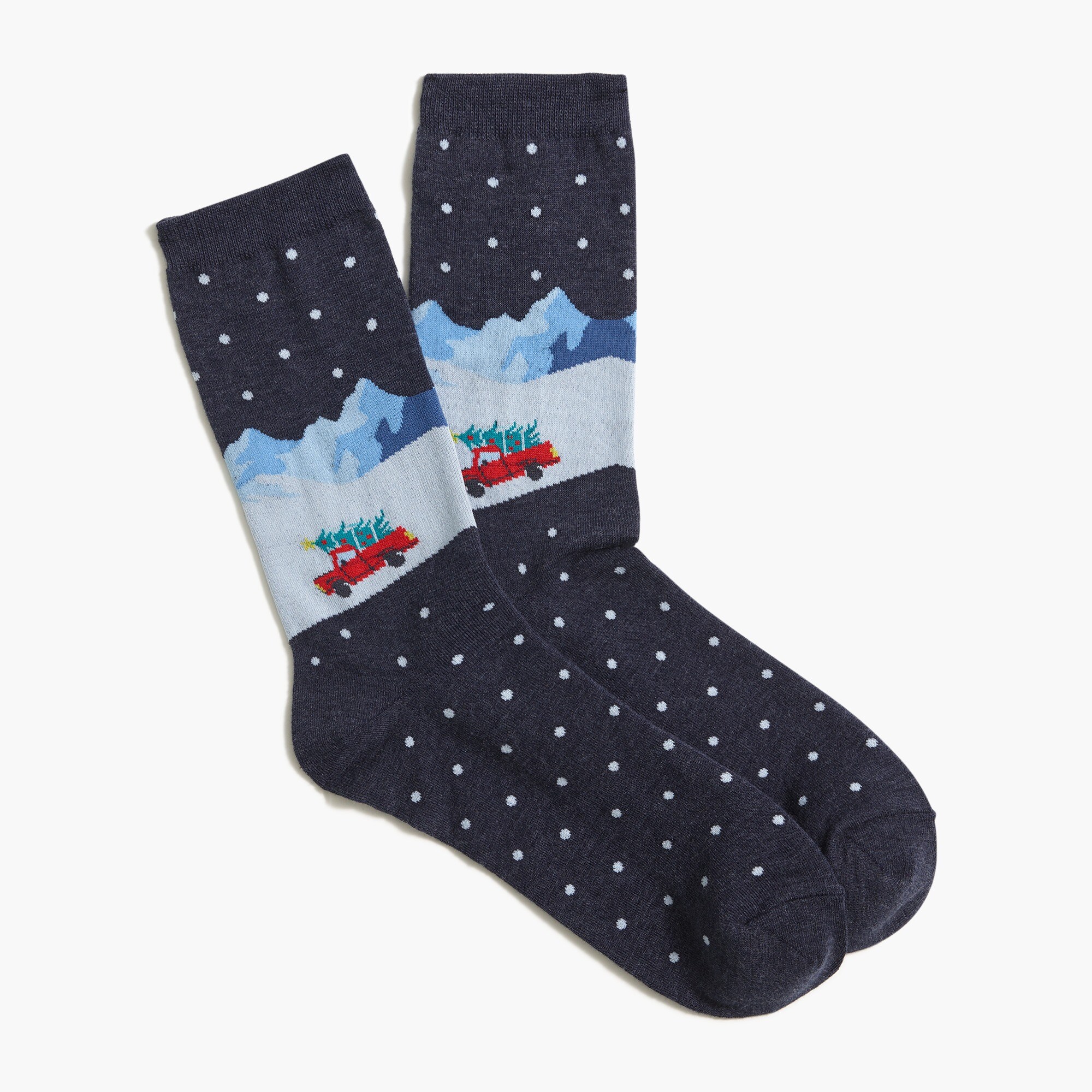 Holiday trucks trouser socks