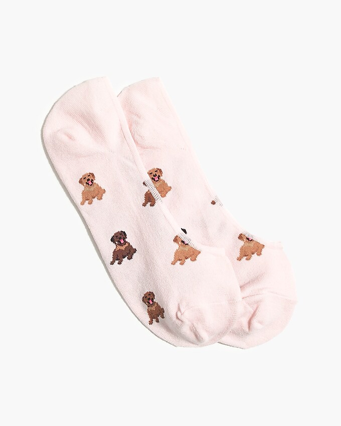 factory: labradors no-show socks for women, right side, view zoomed
