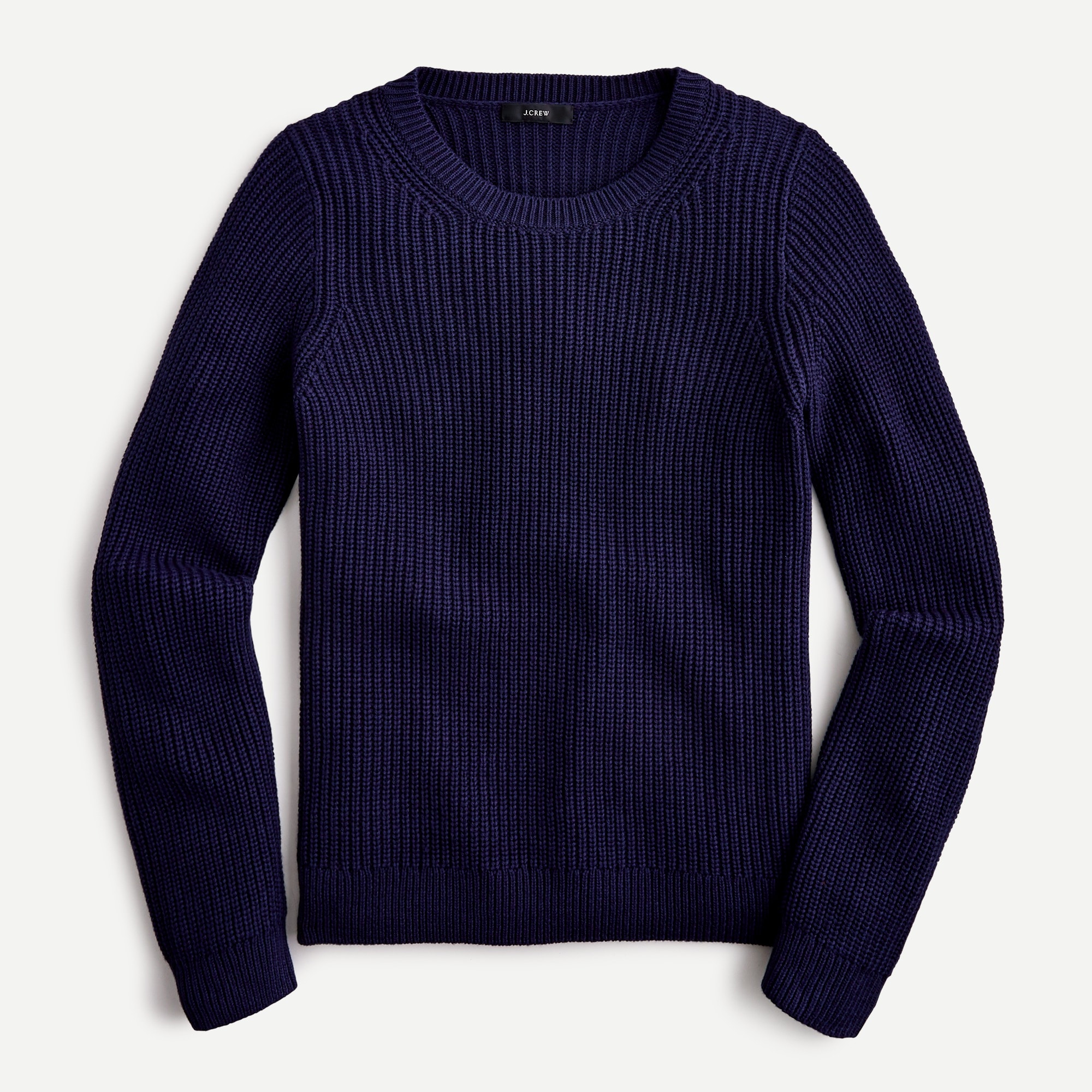 Fisherman Jacquard Crew Neck Sweater in Granite