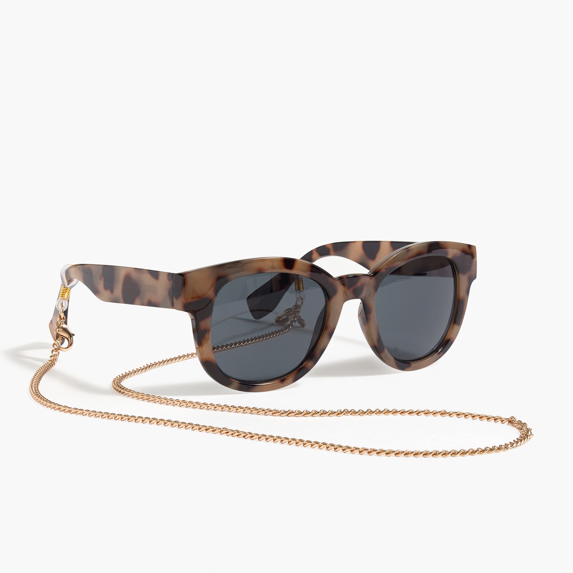 Gold sunglasses and mask chain