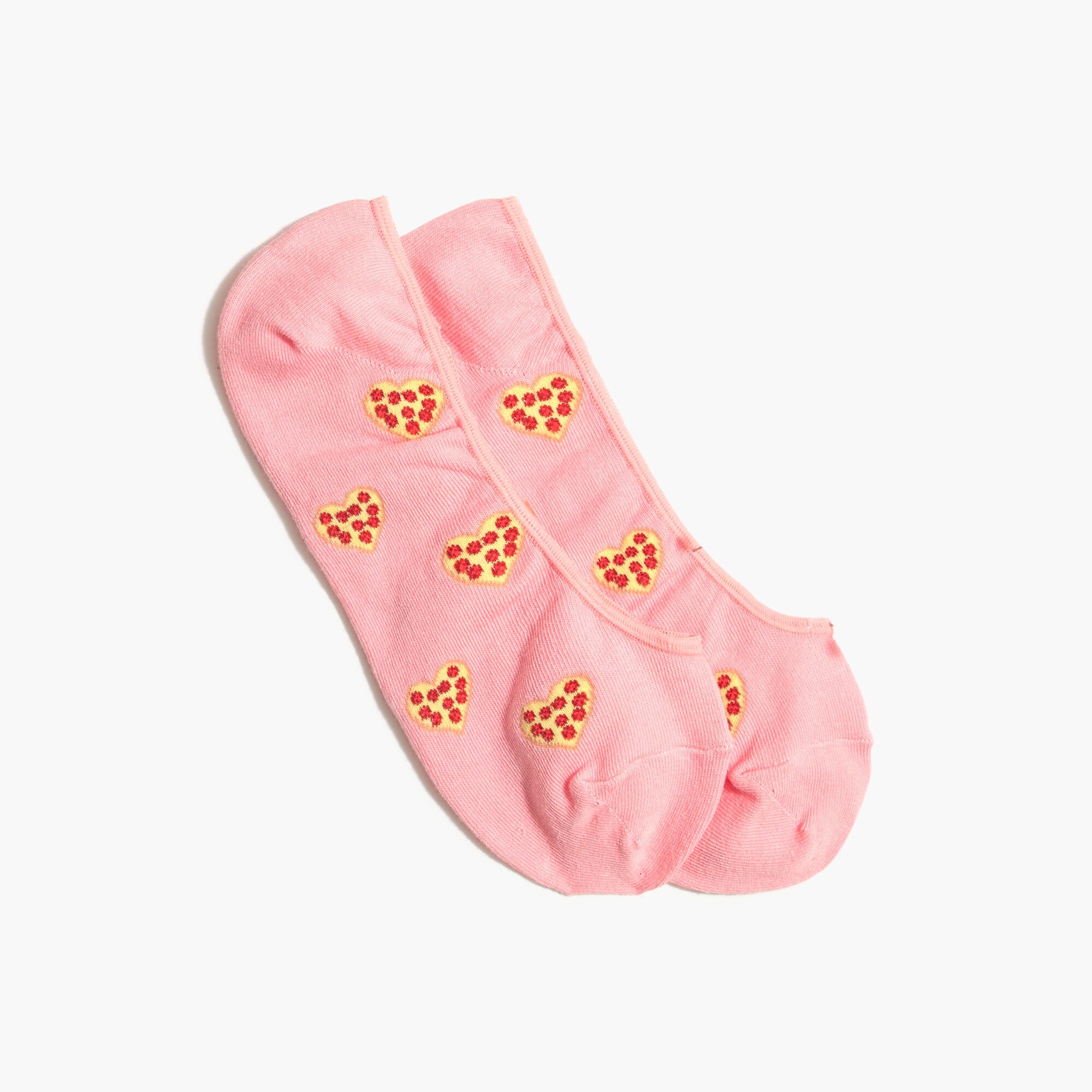 Pizza hearts no-show socks