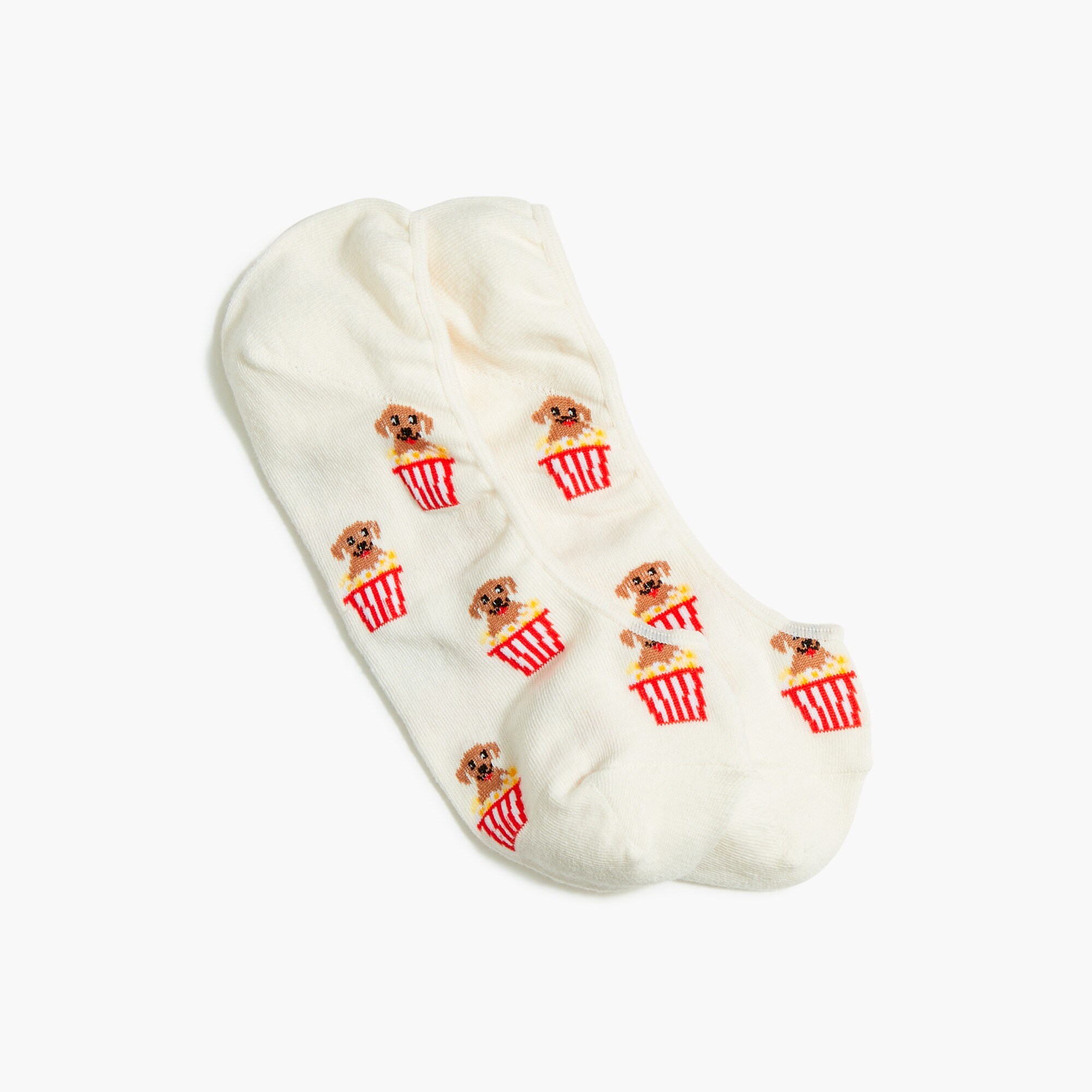 Popcorn pup no-show socks