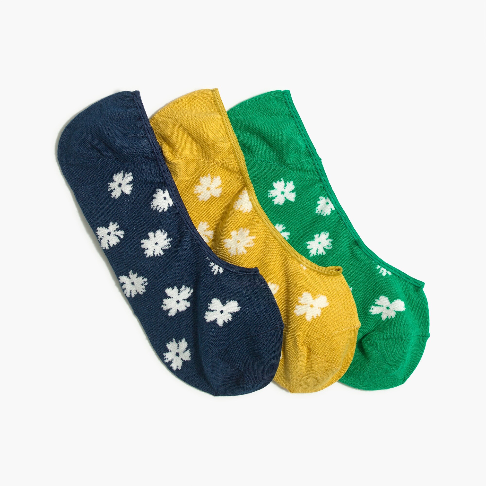 Printed no-show socks three-pack