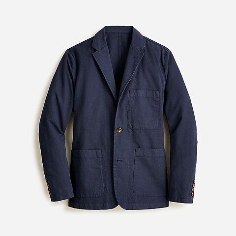 mens Garment-dyed cotton-linen chino suit jacket