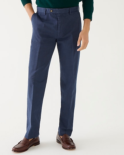j.crew: garment-dyed cotton-linen blend chino suit pant for men