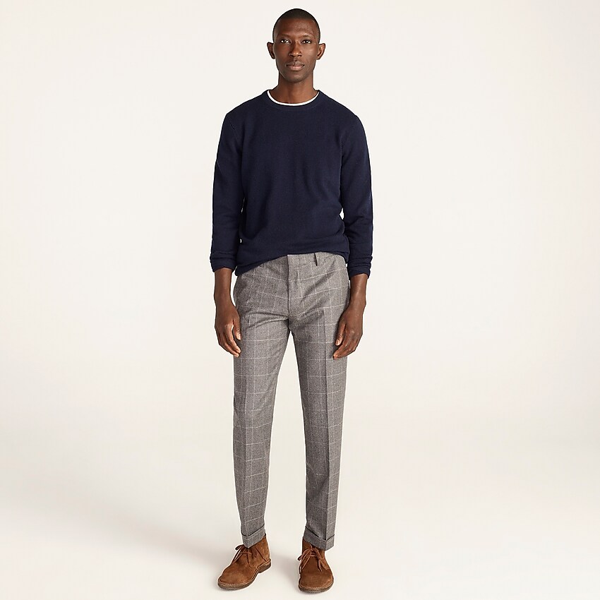 j.crew: ludlow slim-fit unstructured suit pant in italian wool for men, right side, view zoomed