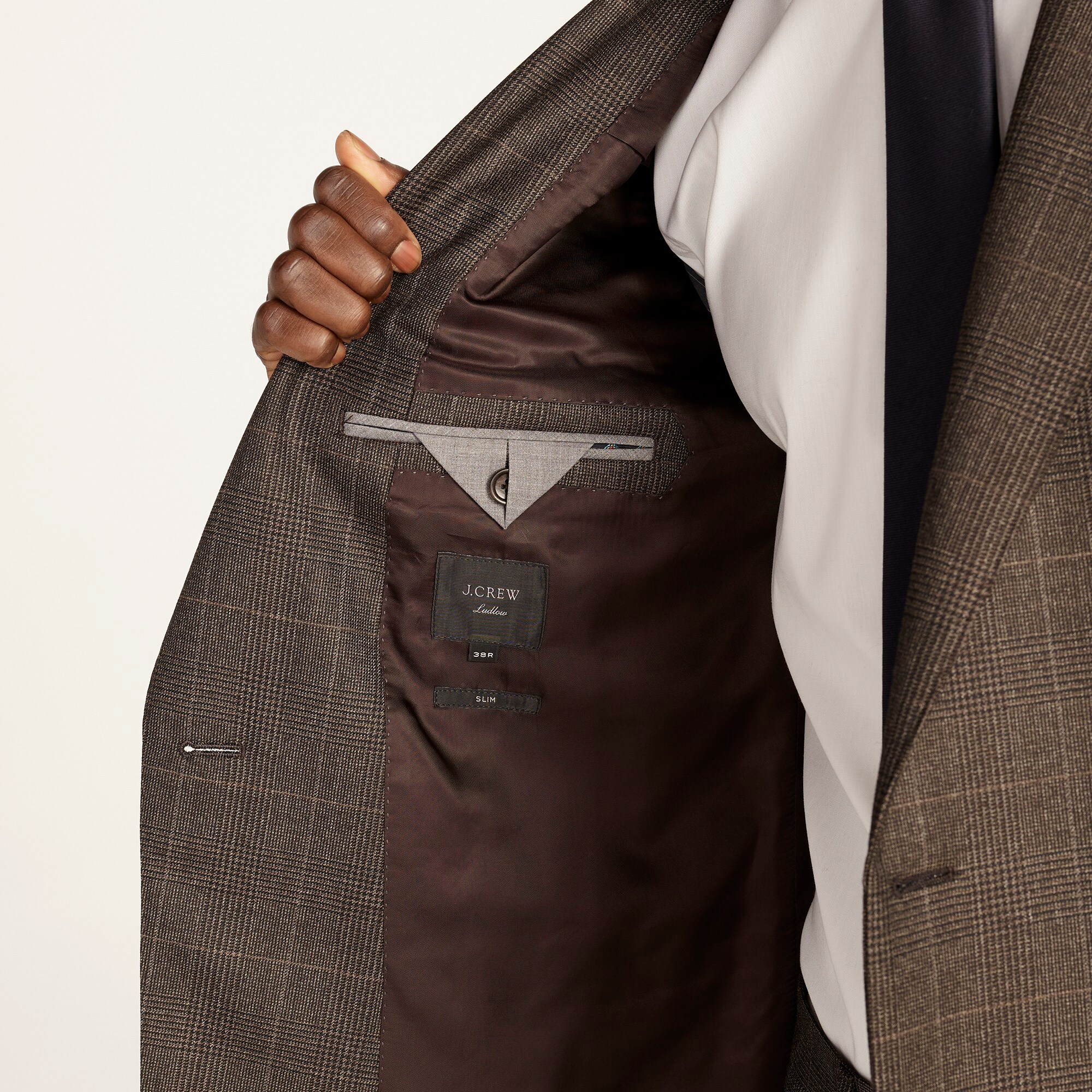 Ludlow Slim-fit Double-breasted Suit Jacket In Italian Wool For