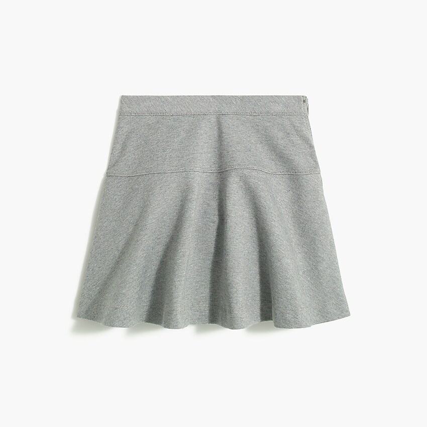 factory: girls' ponte uniform skirt for girls, right side, view zoomed