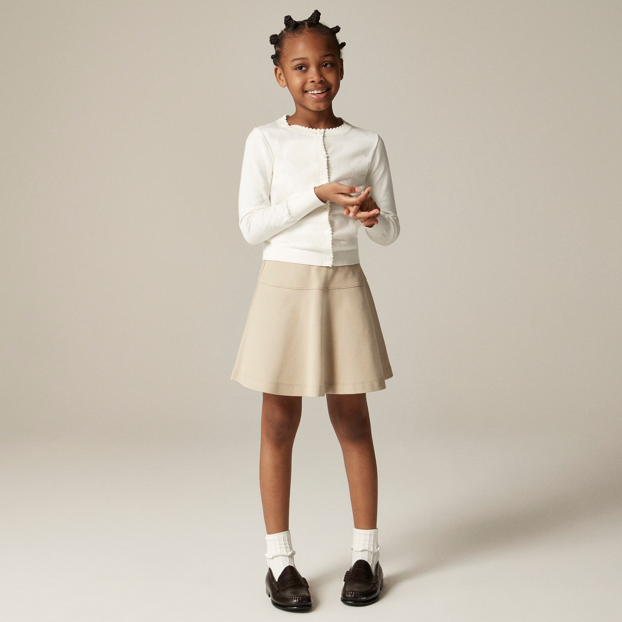 Girls' ponte uniform skirt