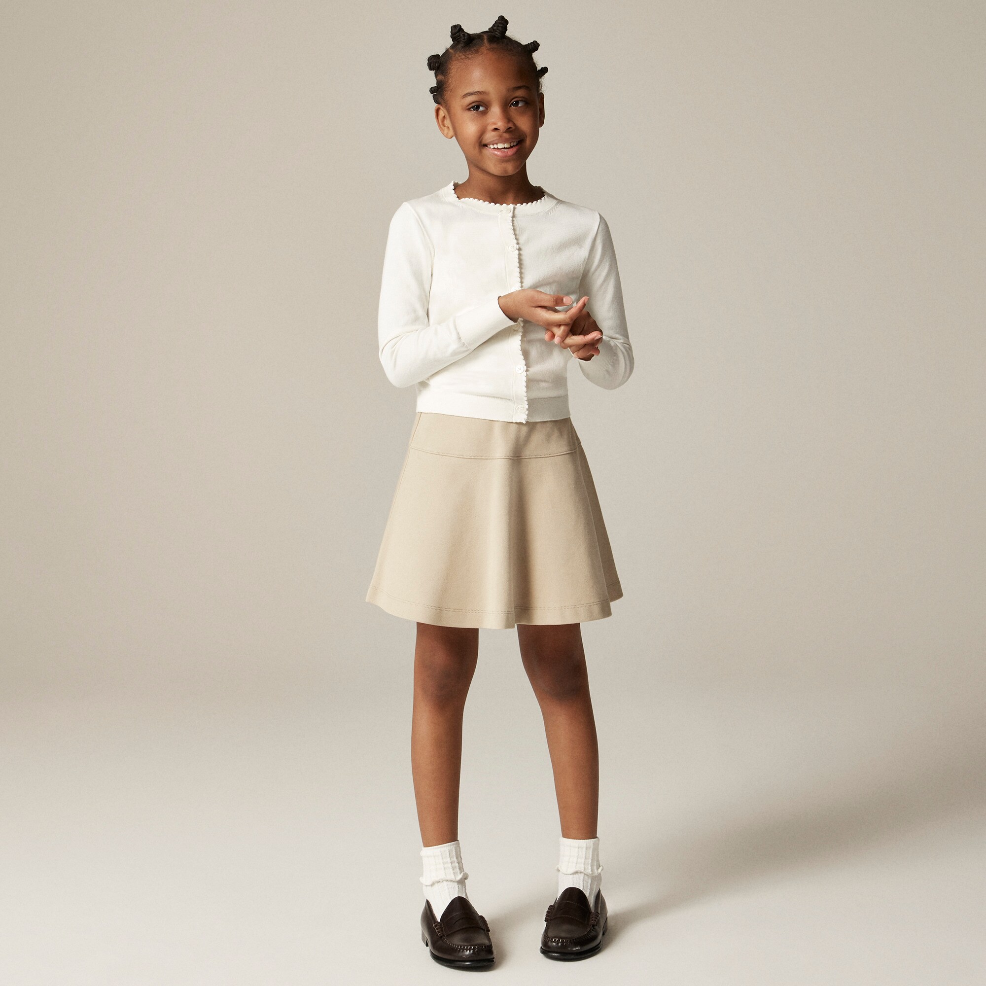 Girls' ponte uniform skirt