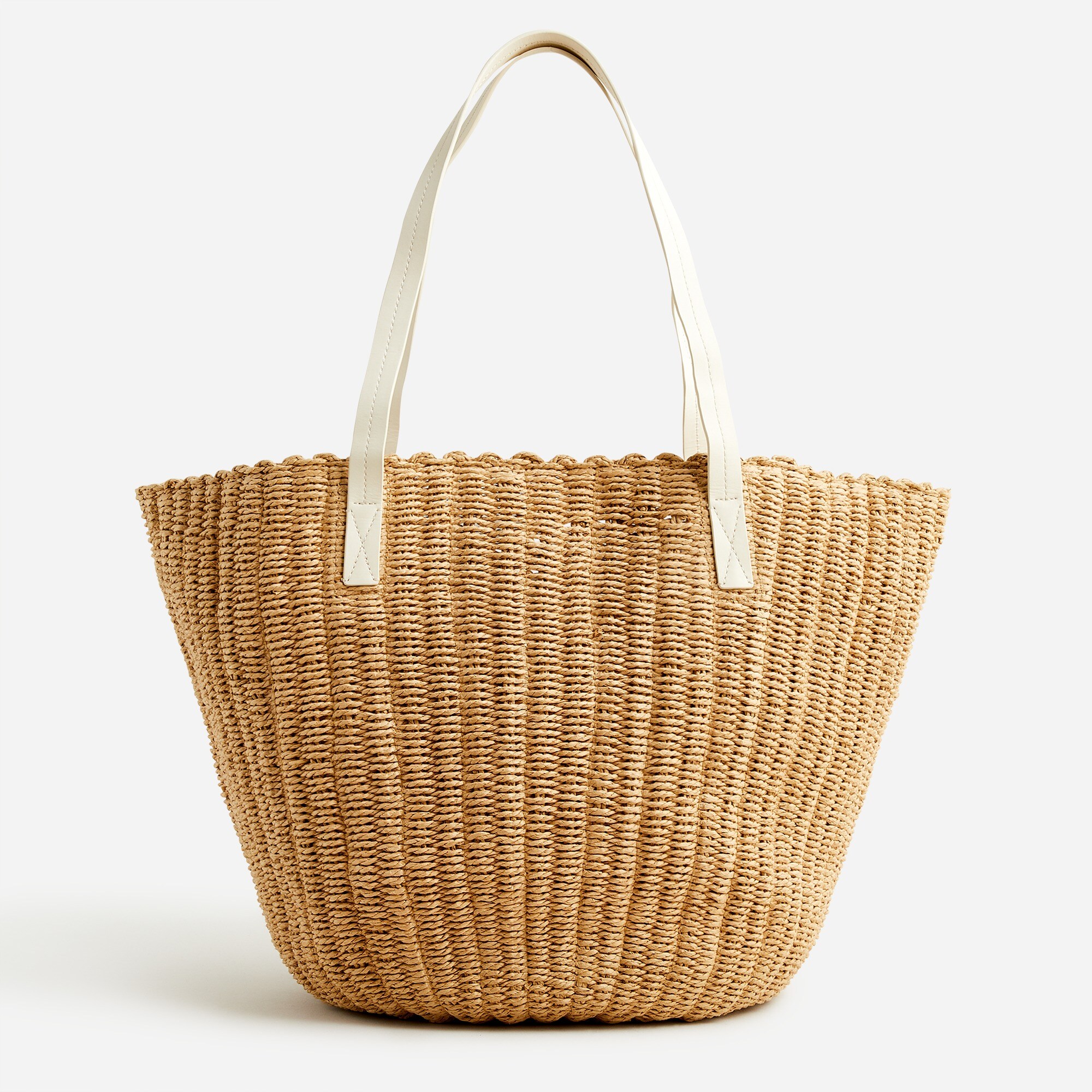 J.Crew: Woven Straw Market Tote For Women