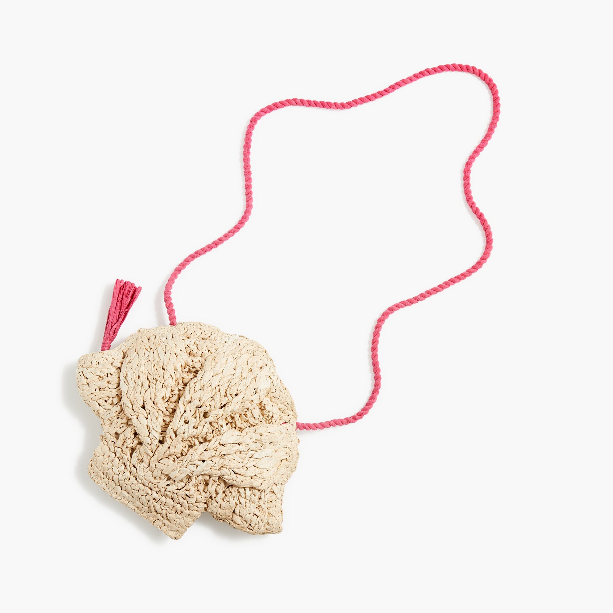 Girls' seashell straw bag