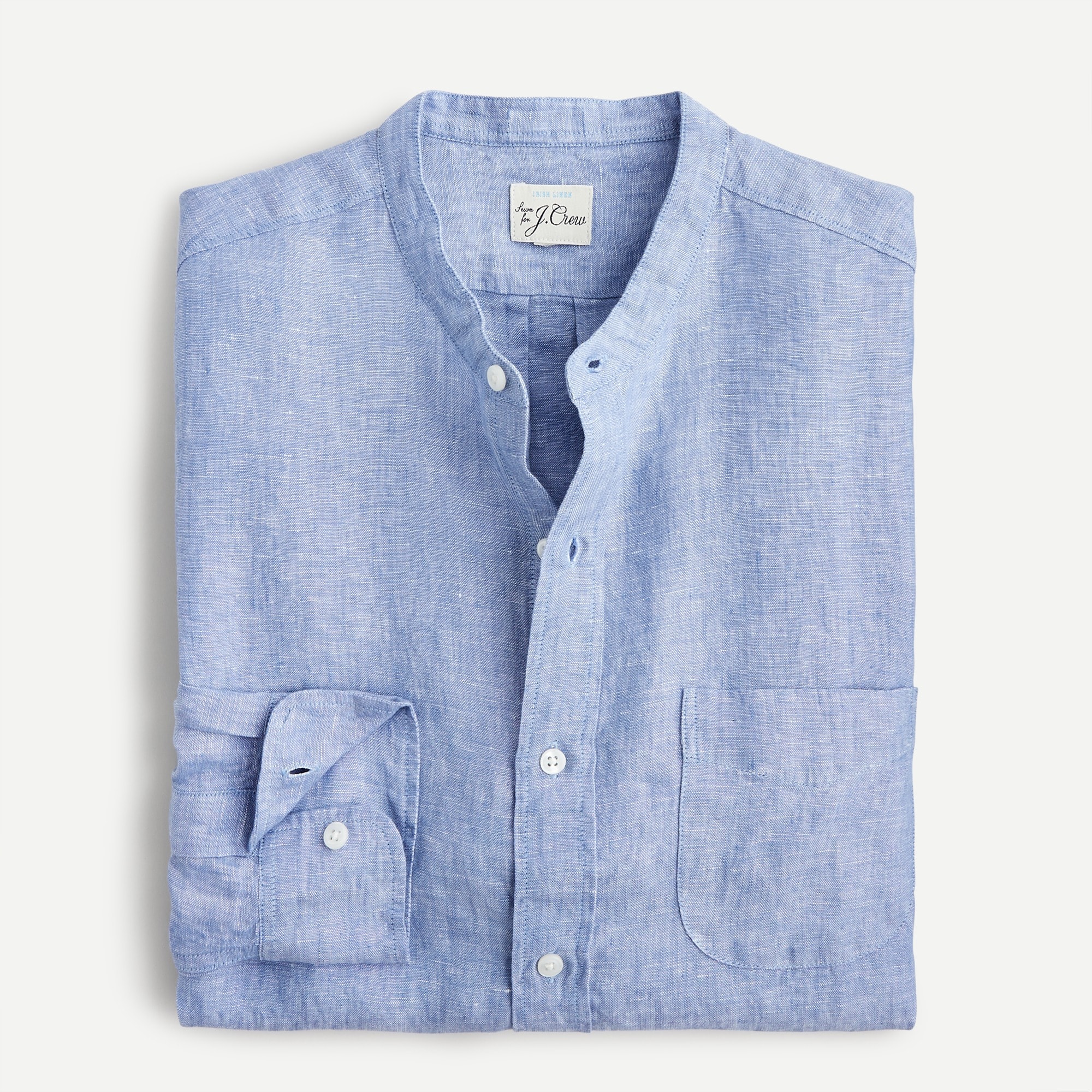 J.Crew: Baird McNutt Irish Linen Band-collar Shirt For Men