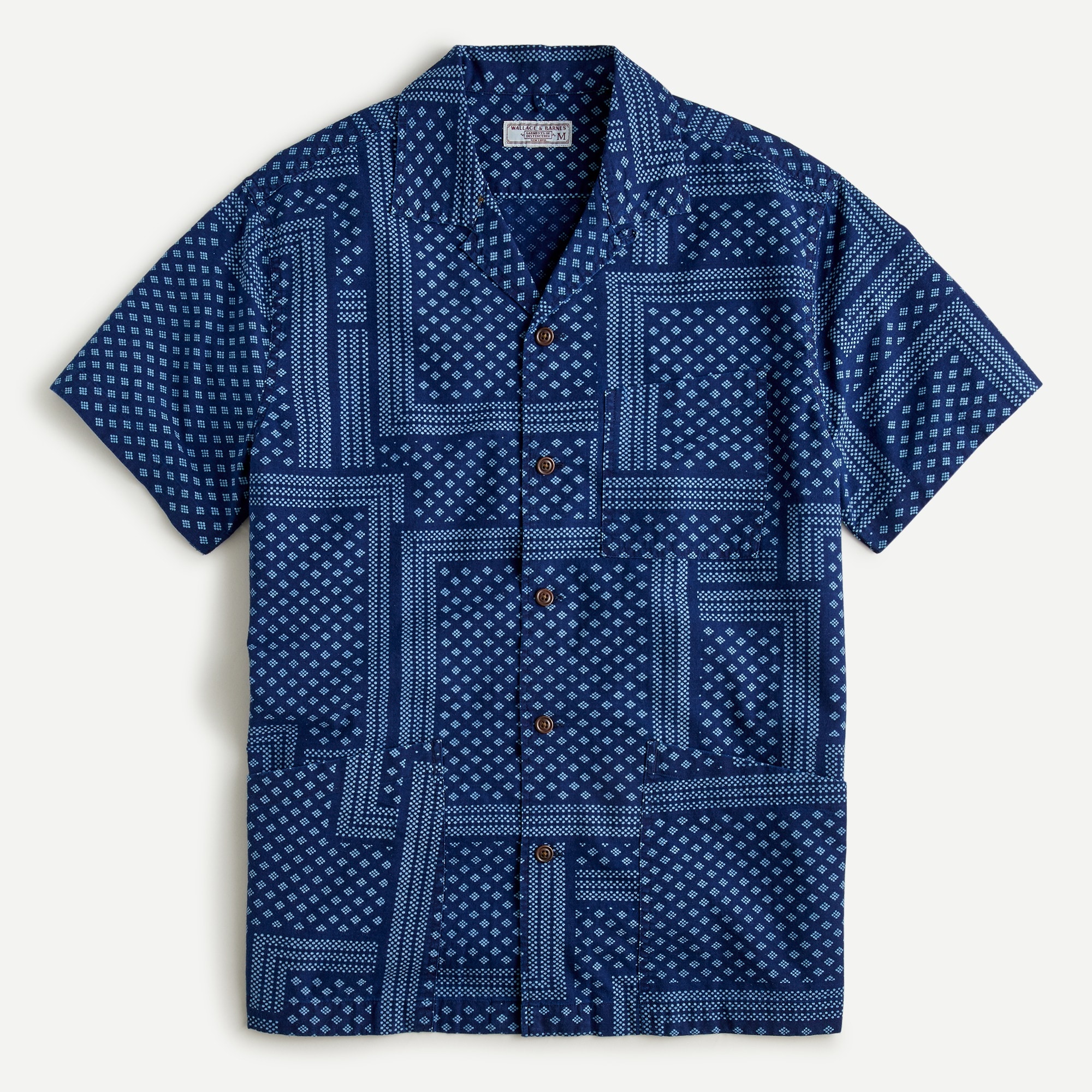 Wallace & Barnes Short-sleeve Camp-collar Shirt In Bandana Print