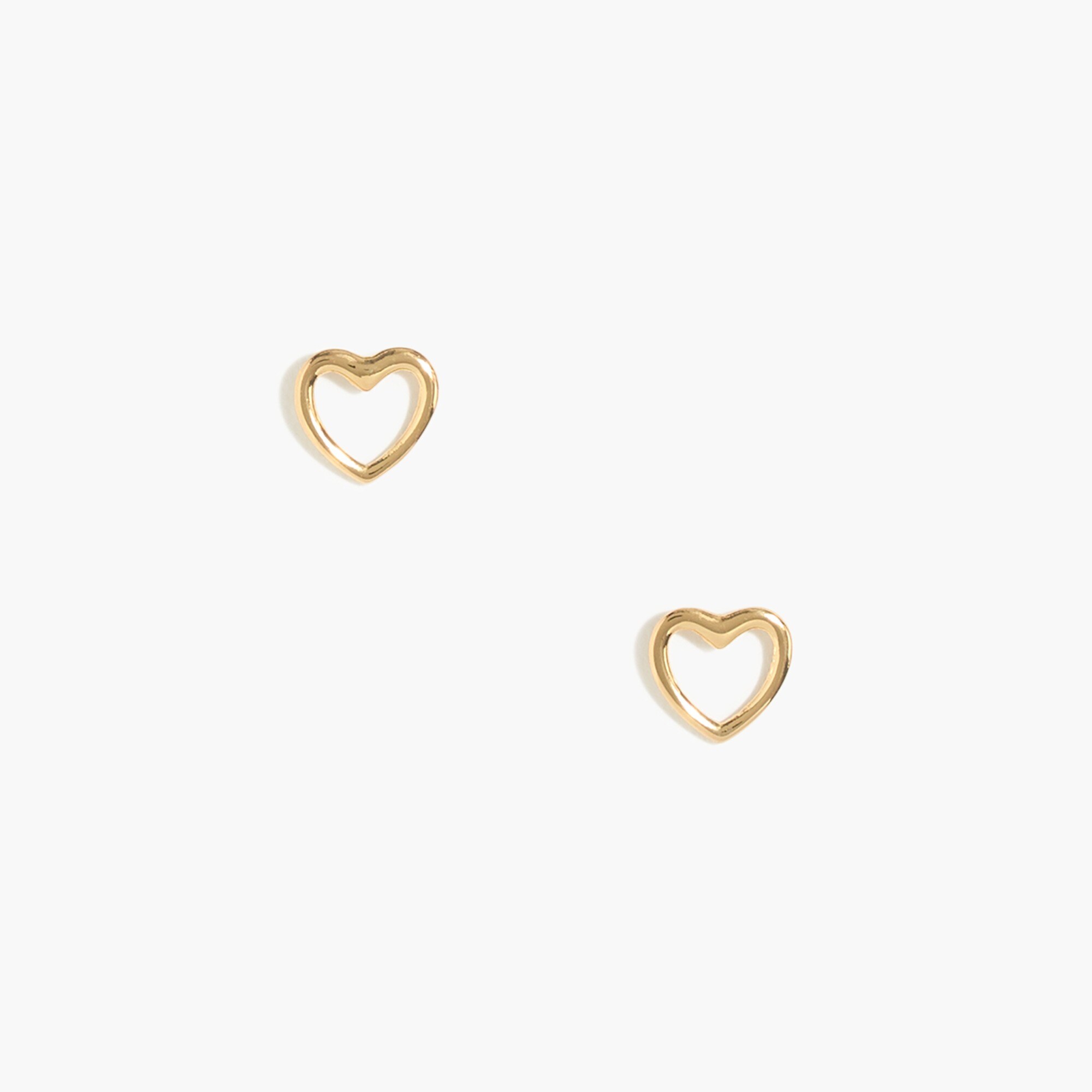 Open heart stud earrings