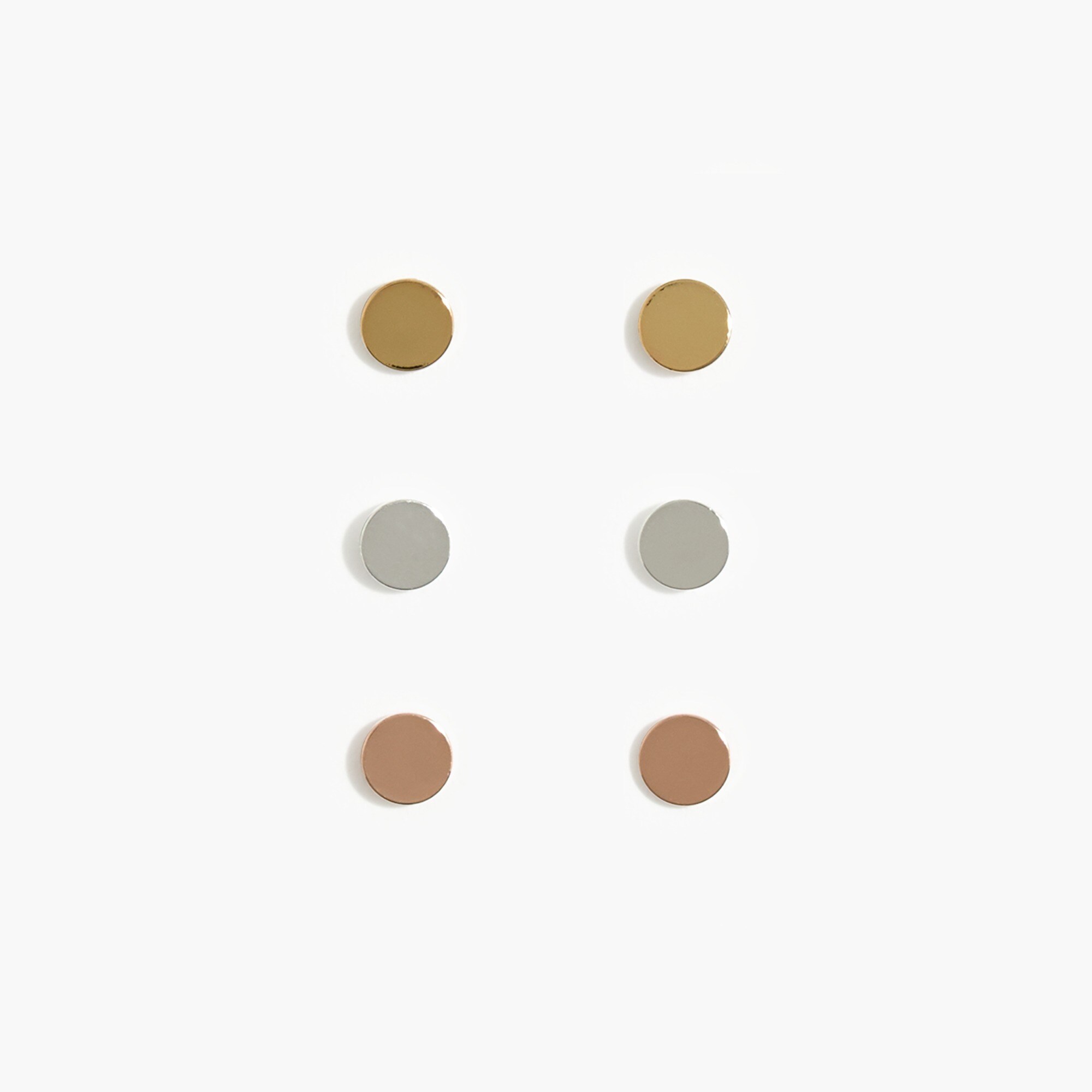 Set-of-three stud earrings