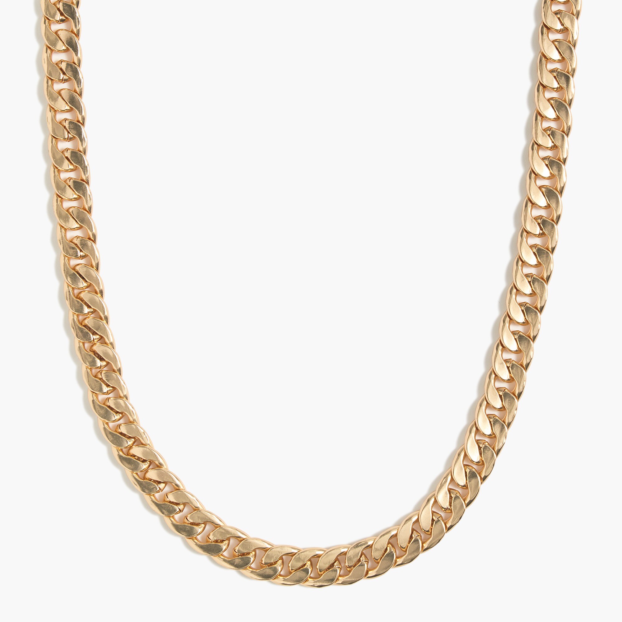 Curb chain gold necklace