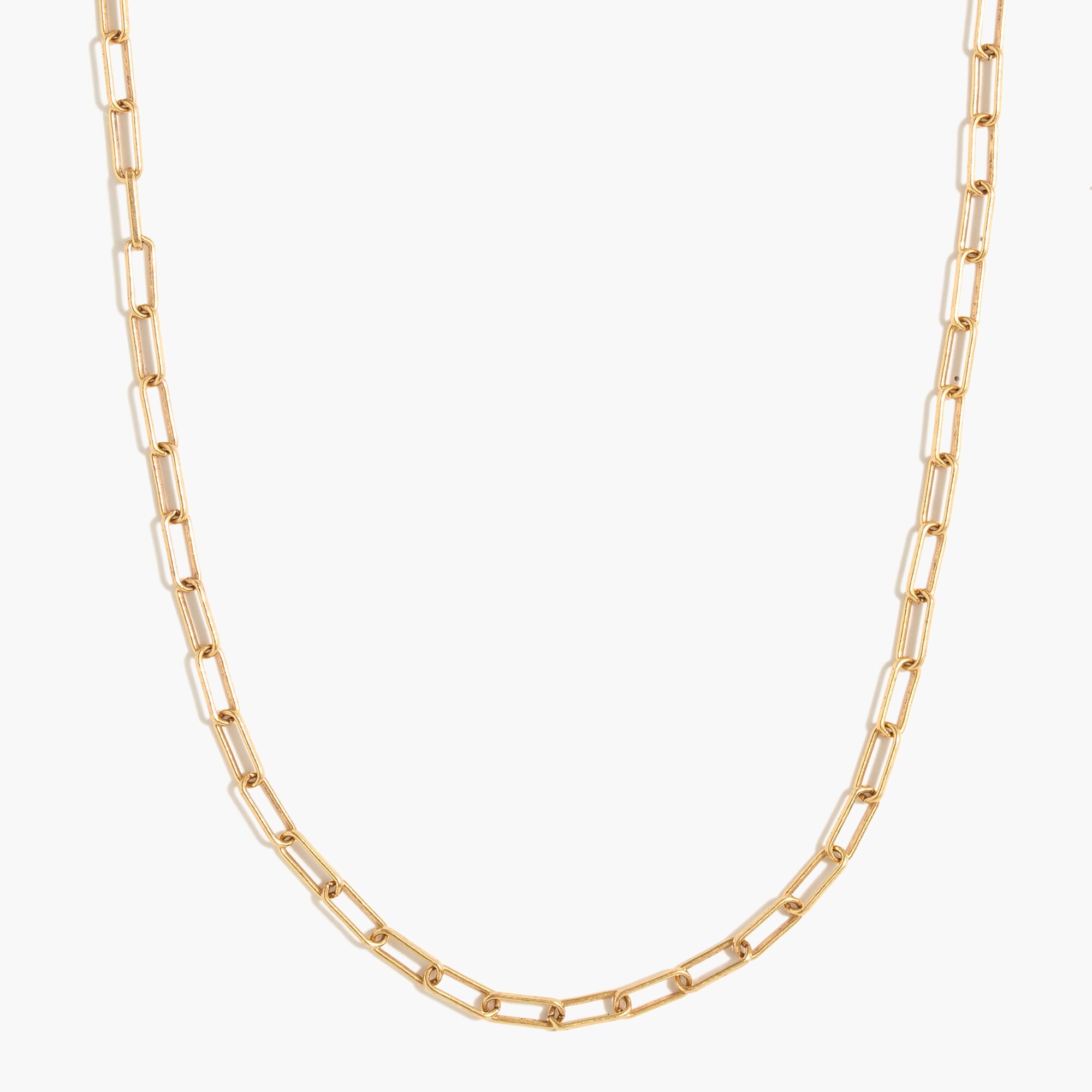 Paper clip link chain choker necklace