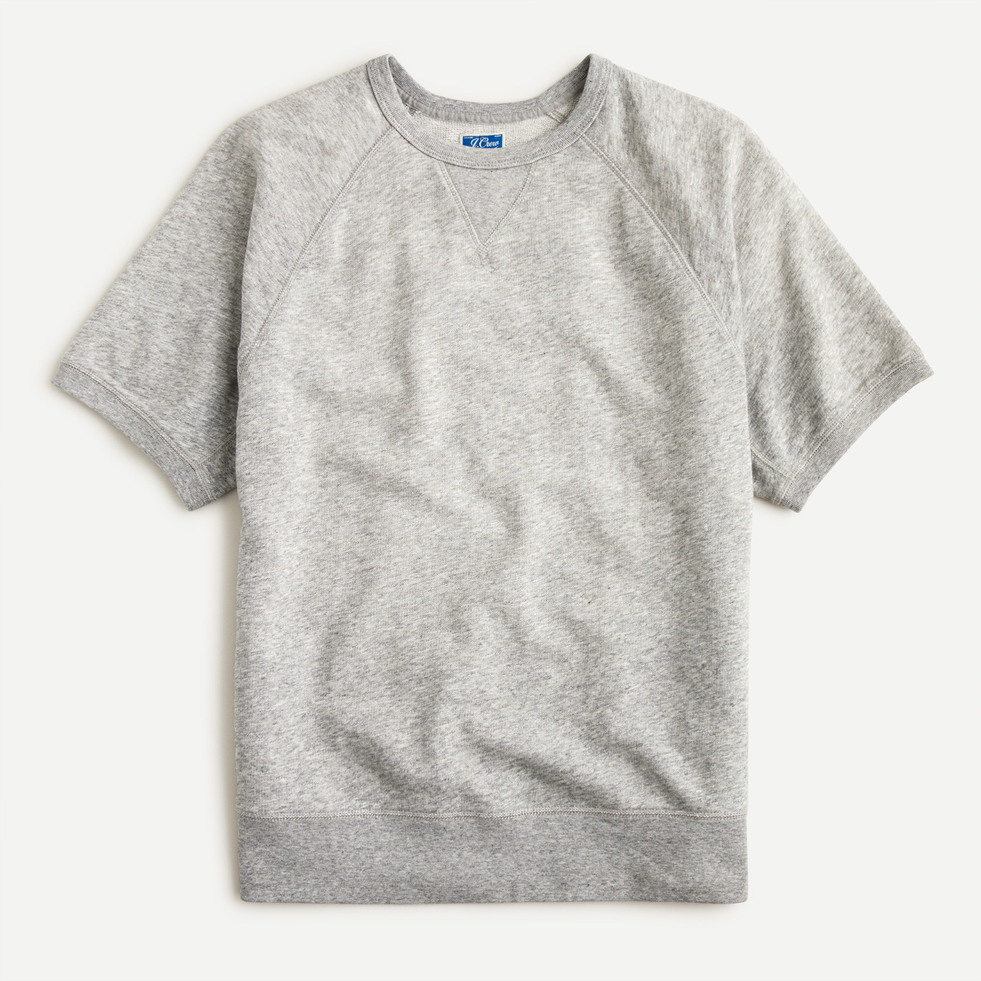 Lightweight sunfaded french terry short-sleeve sweatshirt