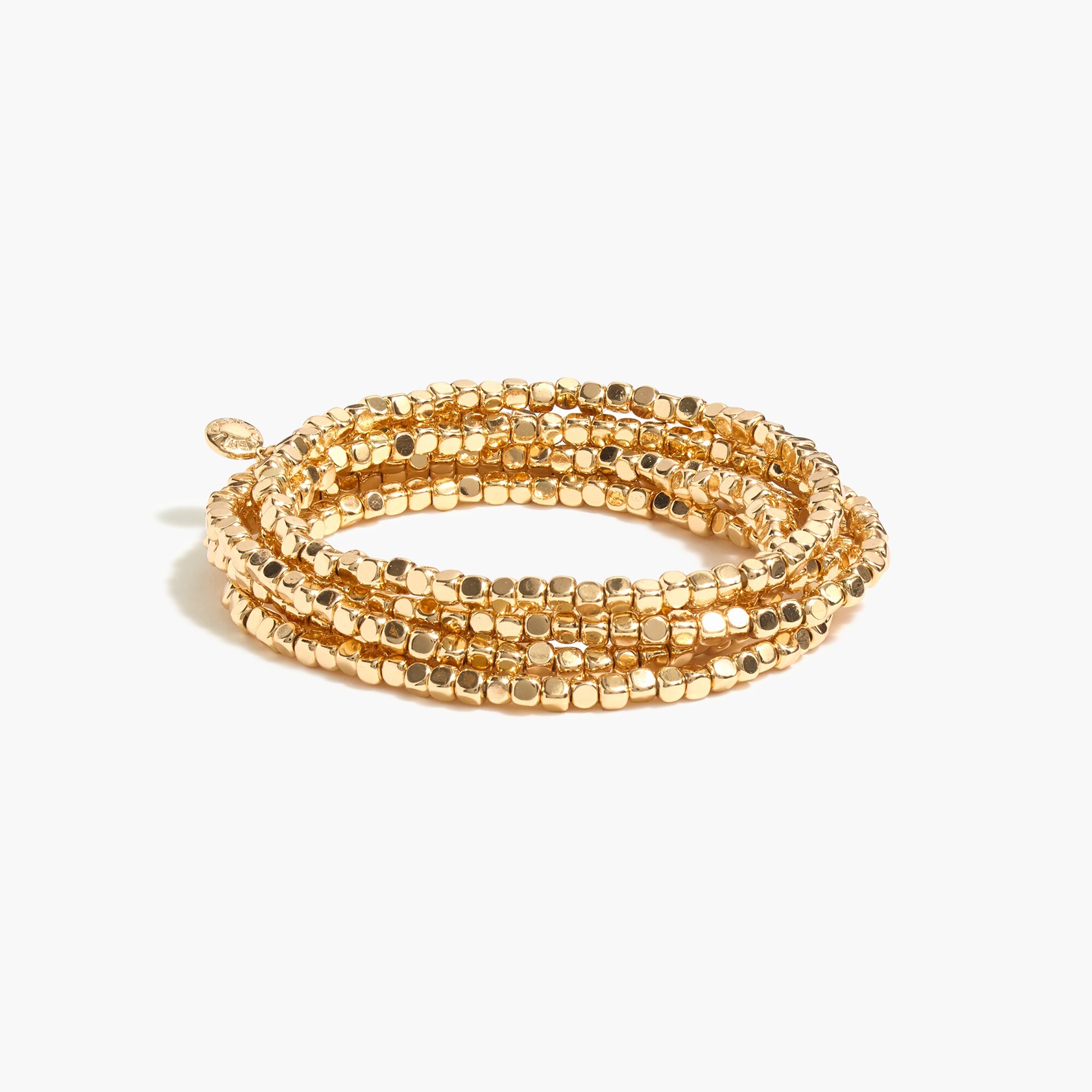 Tiny beads stretch bracelets set-of-six