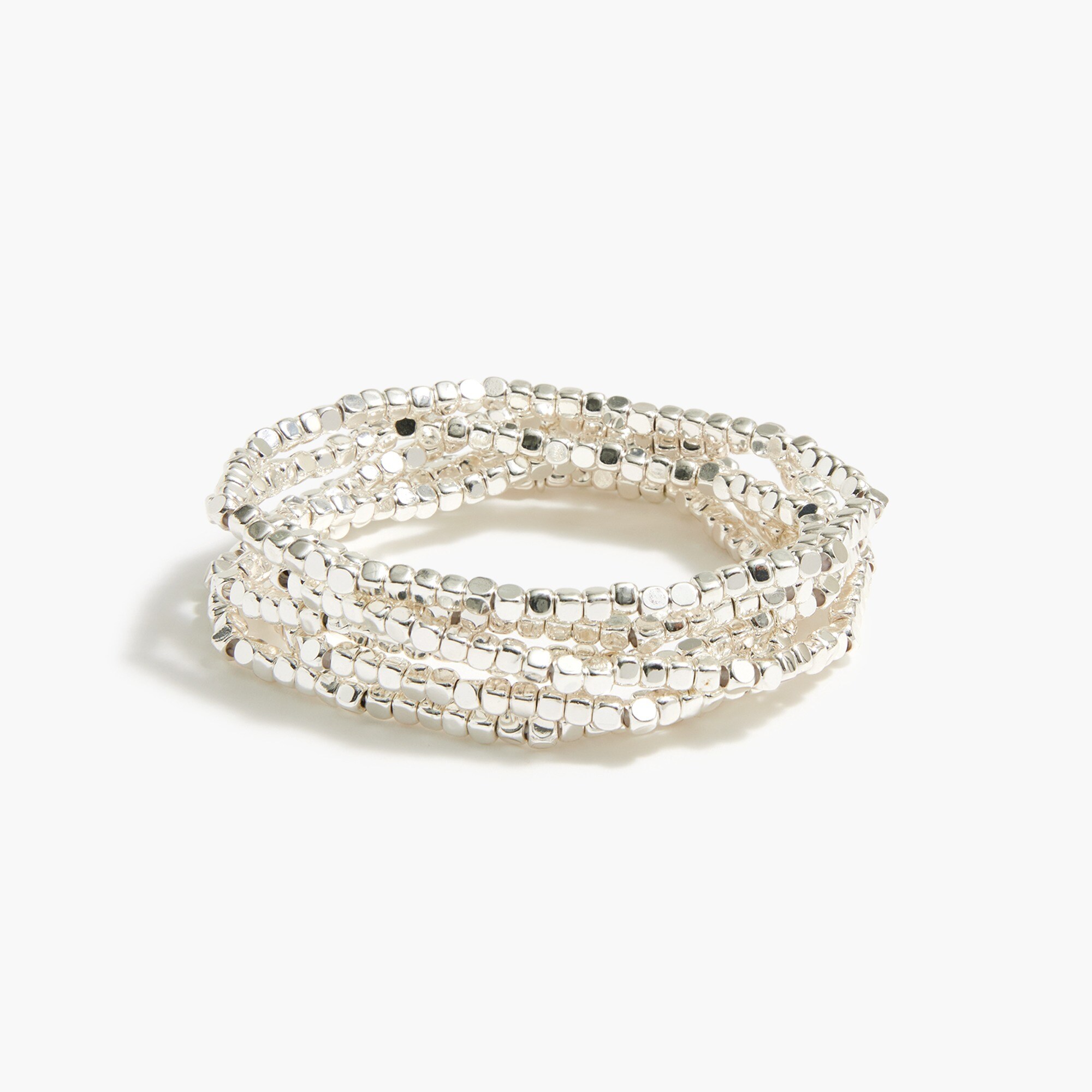 womens Tiny beads stretch bracelets set-of-six