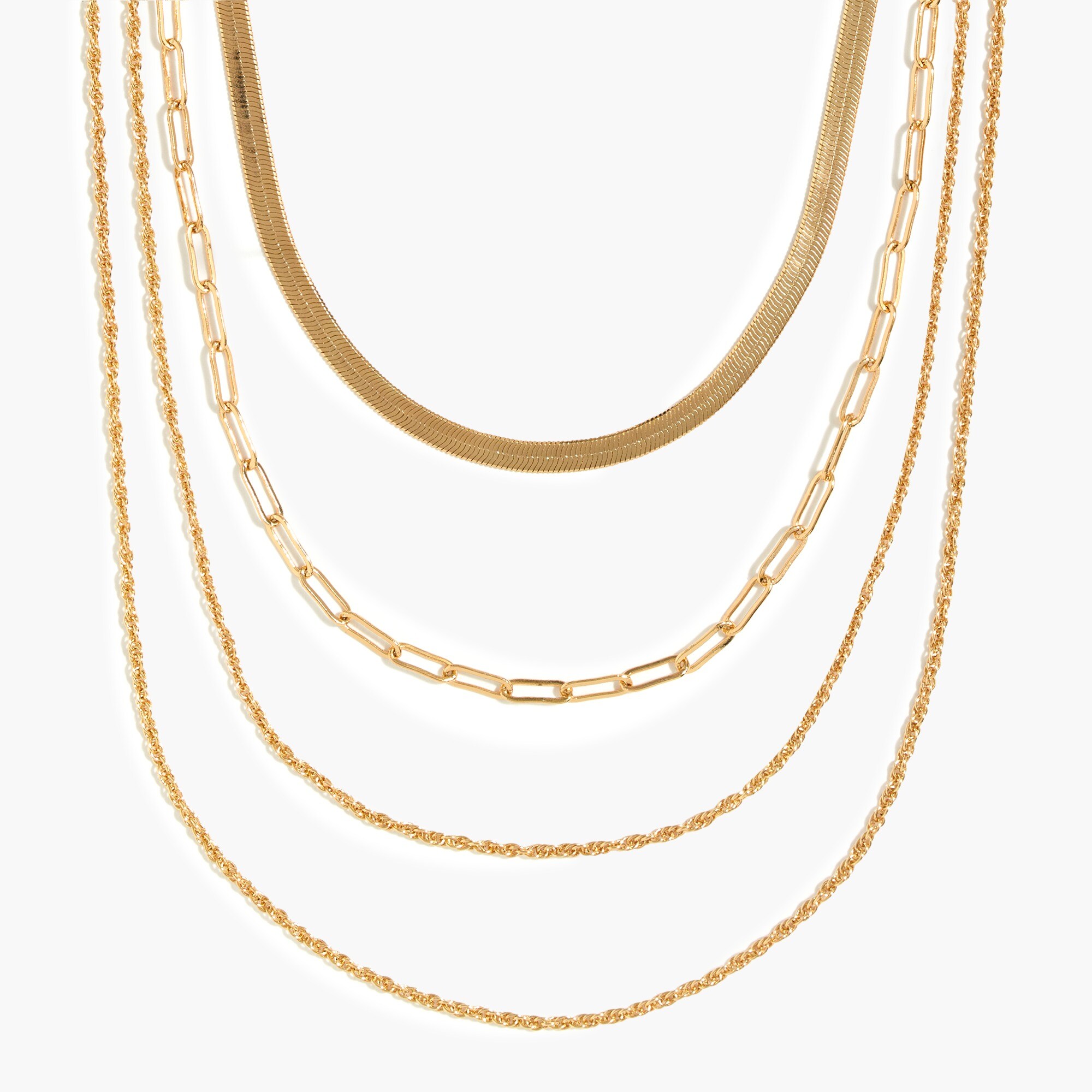 Mixed chain layer necklace