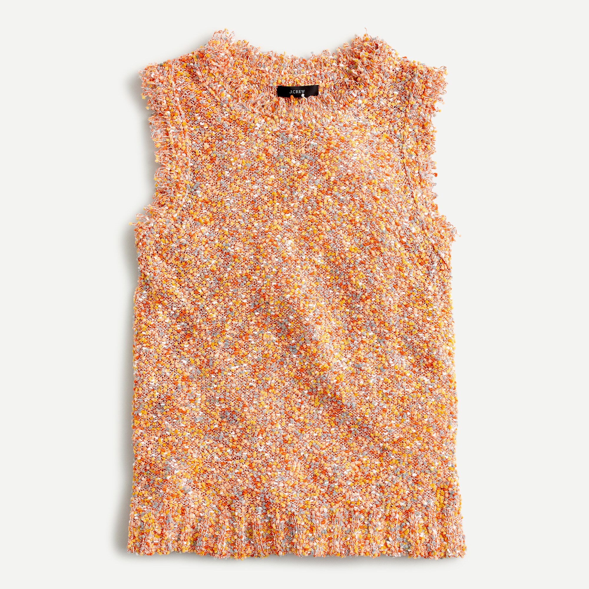 Tweed Fringe Shell For Women | J.Crew