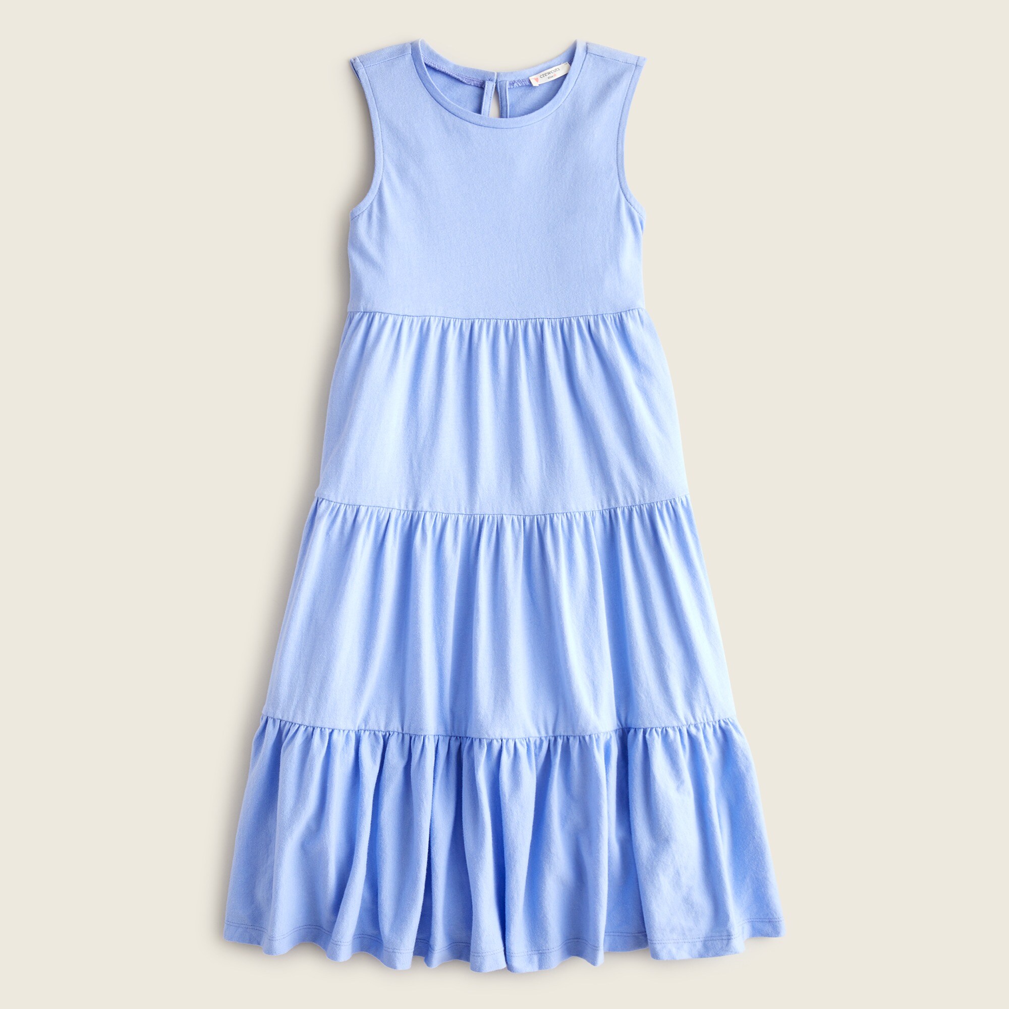 J.Crew: Girls' Tiered Midi Dress In Cotton For Girls