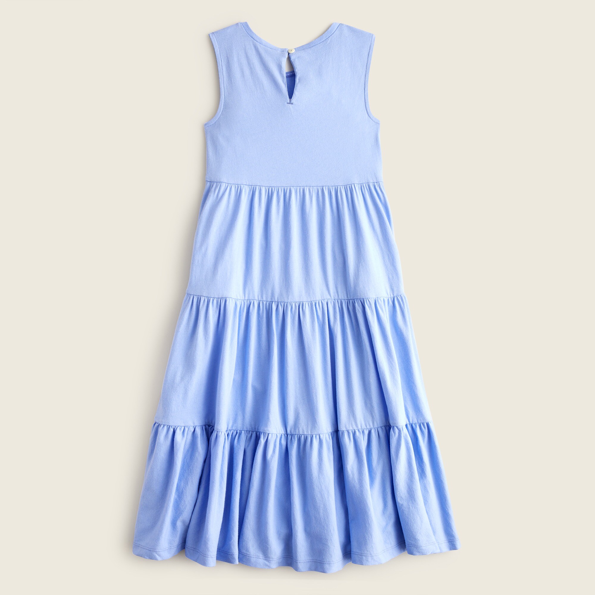 J.Crew: Girls' Tiered Midi Dress In Cotton For Girls