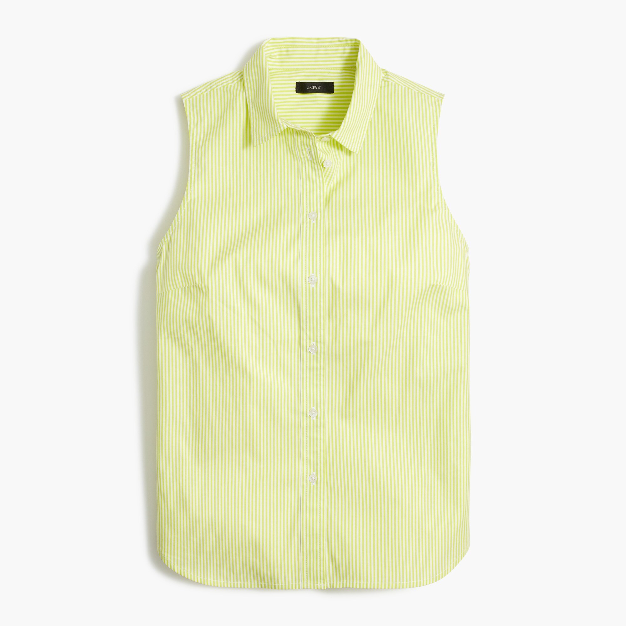 sleeveless button-up shirt in signature fit for women