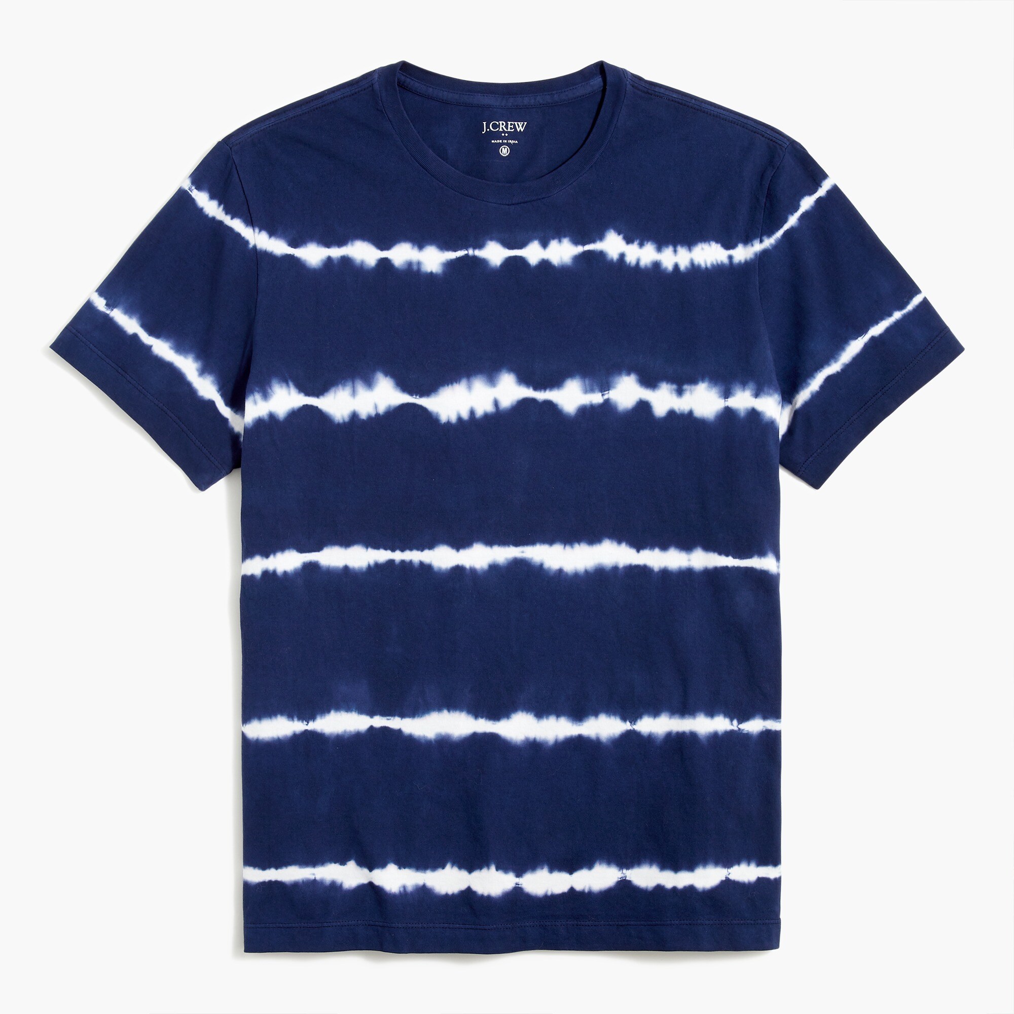tie-dyed striped tee for men