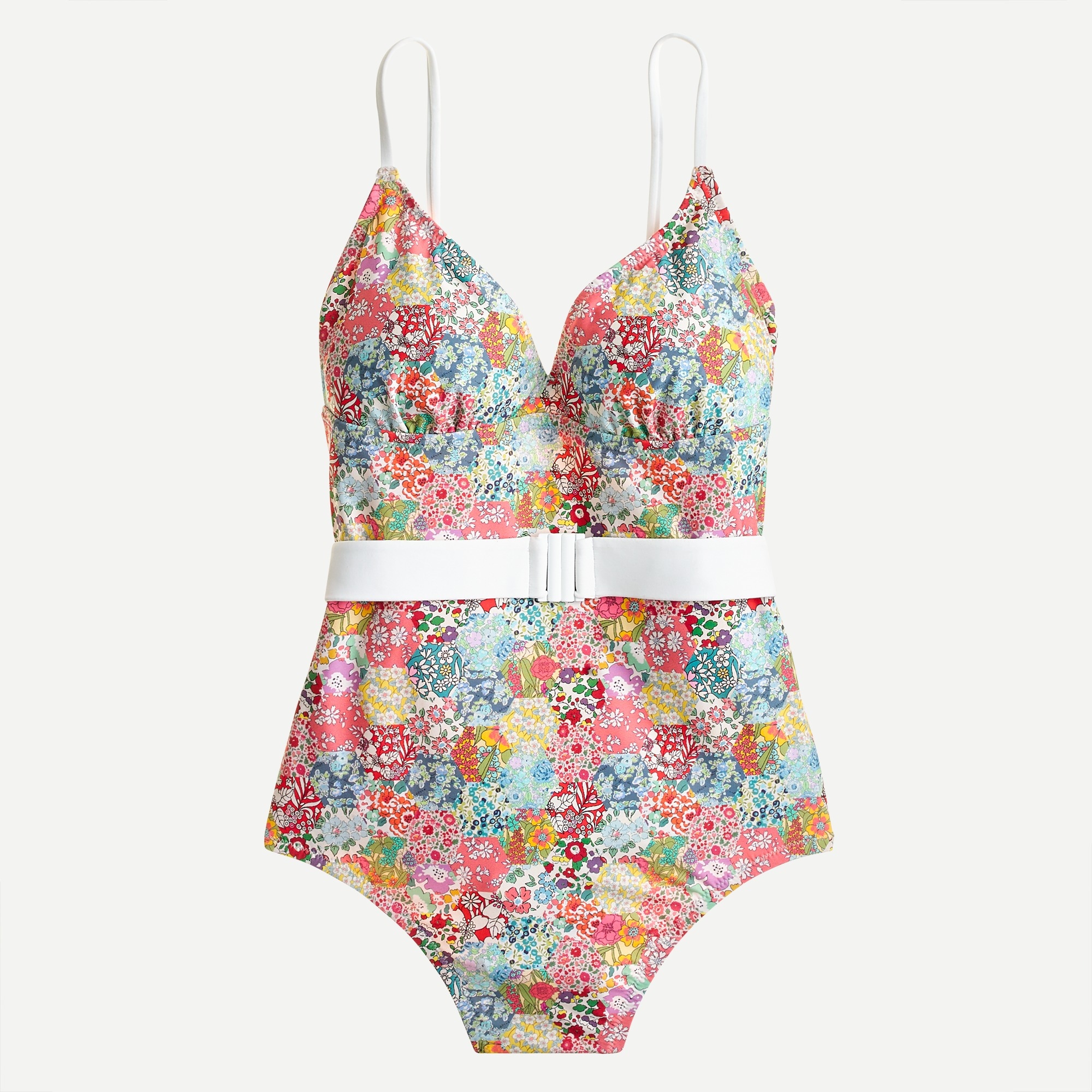 J.Crew: Belted One-piece In Liberty® Patchwork Dream Floral For Women