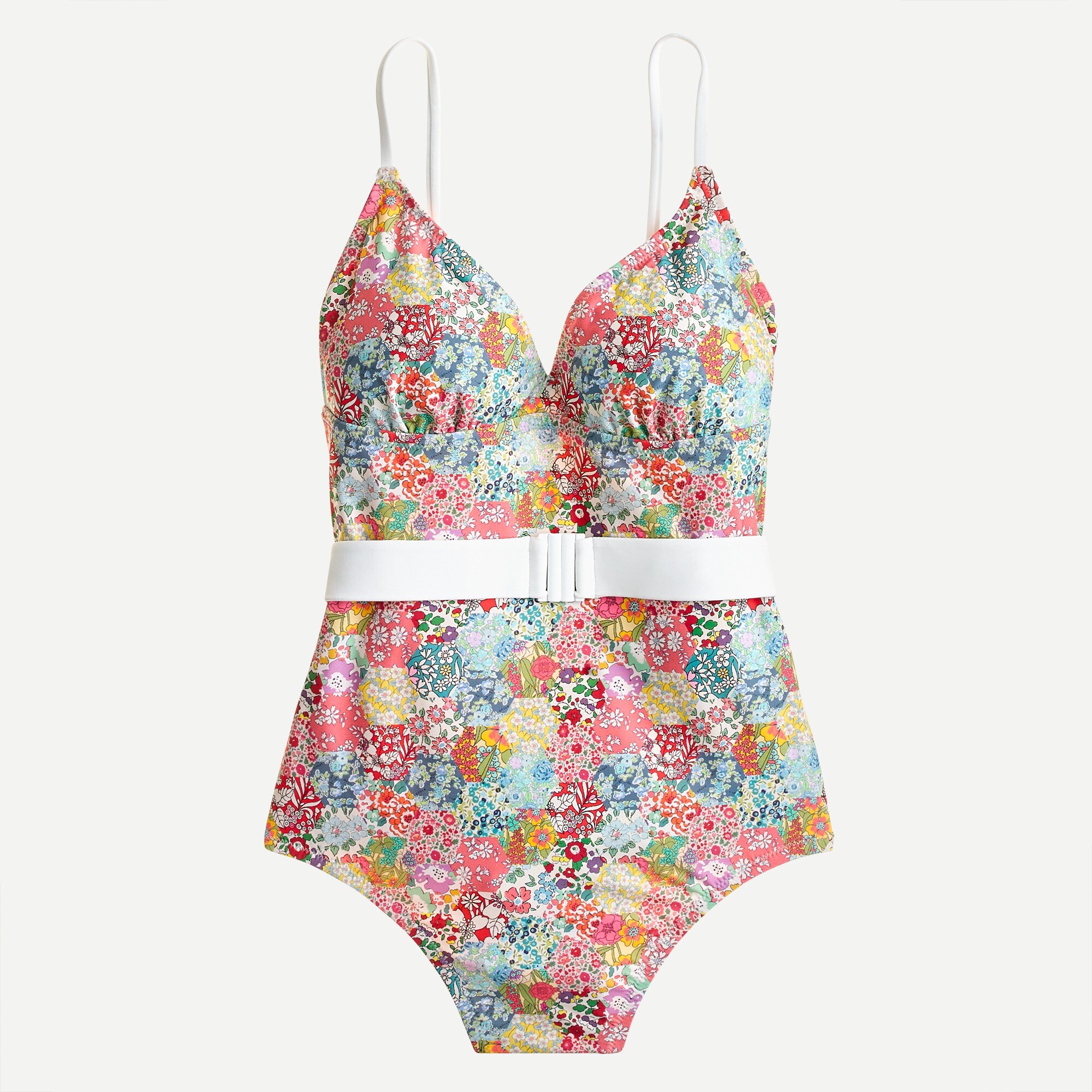 Belted one-piece in Liberty® Patchwork Dream floral