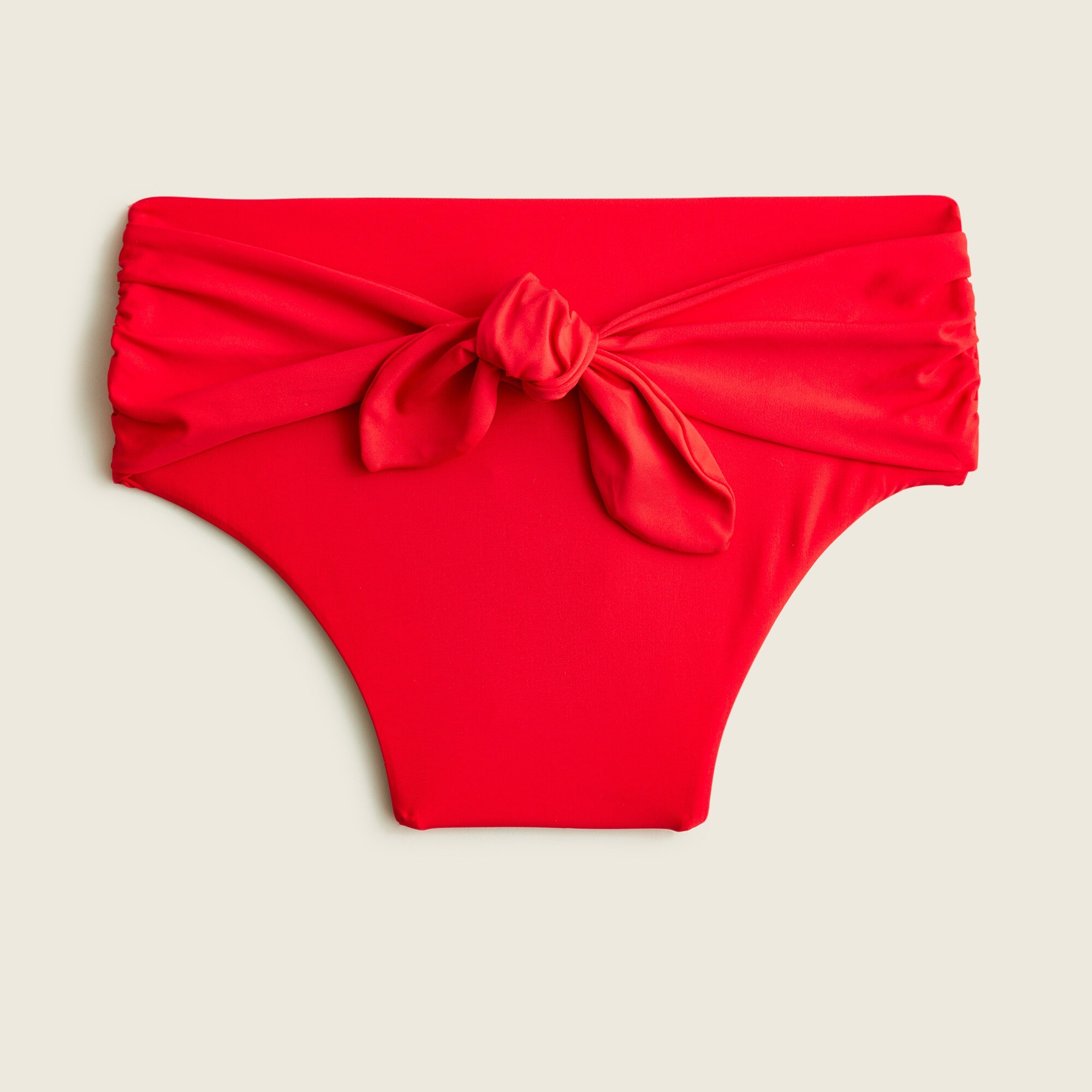 High-cut tie-waist bikini bottom