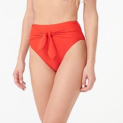 High-cut tie-waist bikini bottom