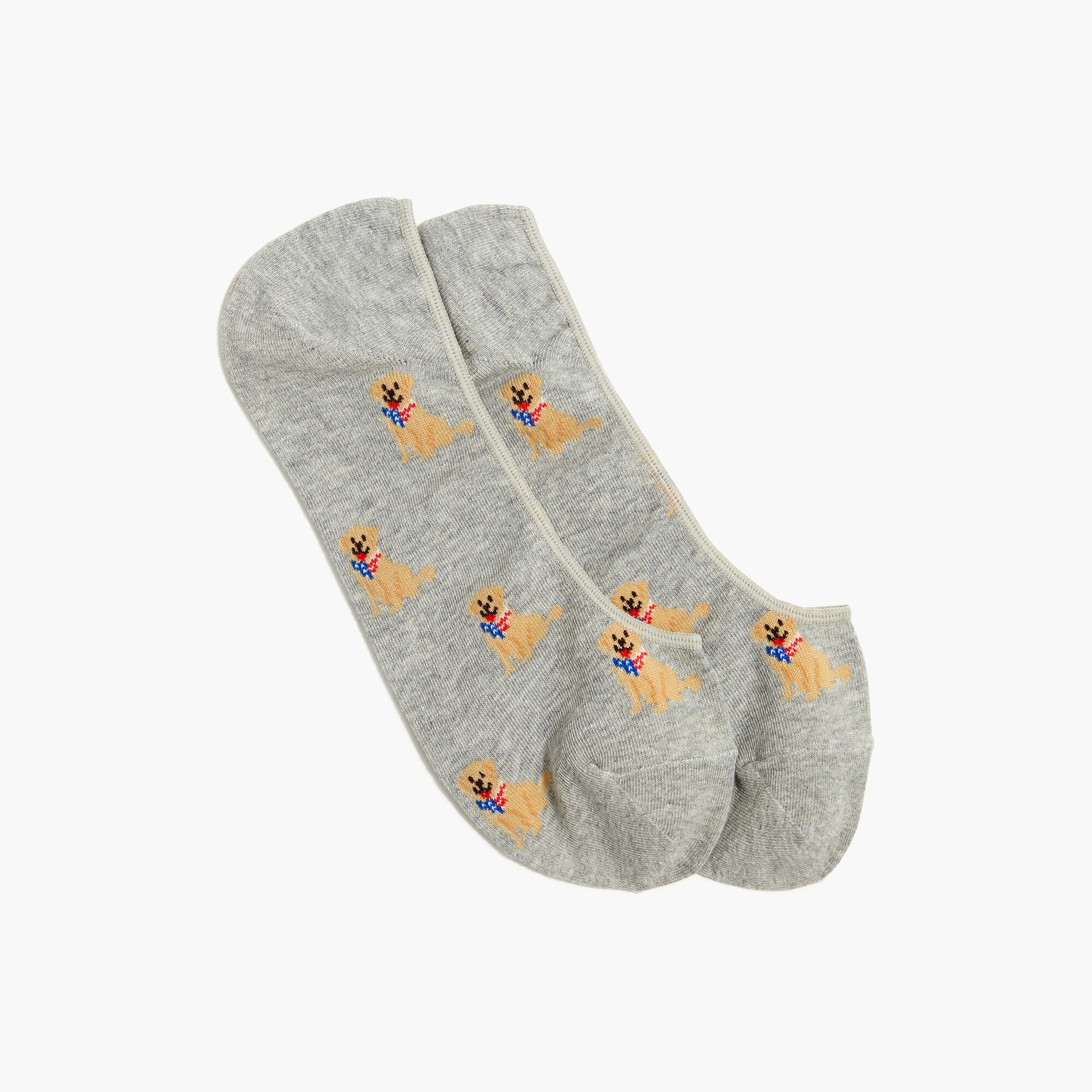 American flag golden retriever no-show socks