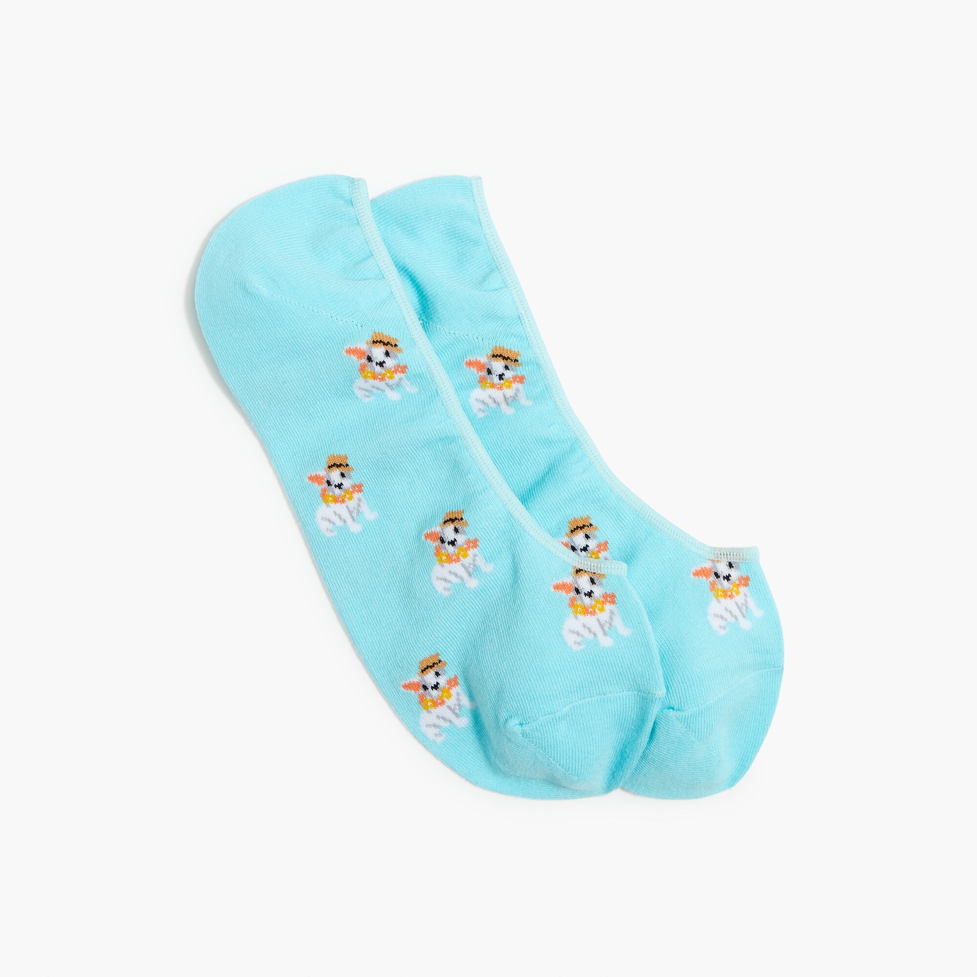 Vacation French bulldog no-show socks