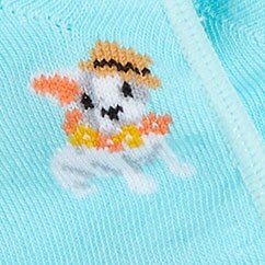 Vacation French bulldog no-show socks BLUE VACA FRENCHIE vacation french bulldog no-show socks for women