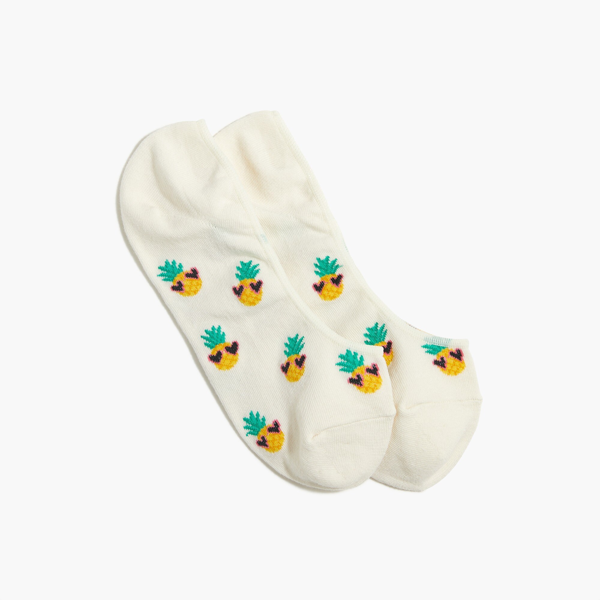 Heart-shaped sunglasses and pineapple no-show socks