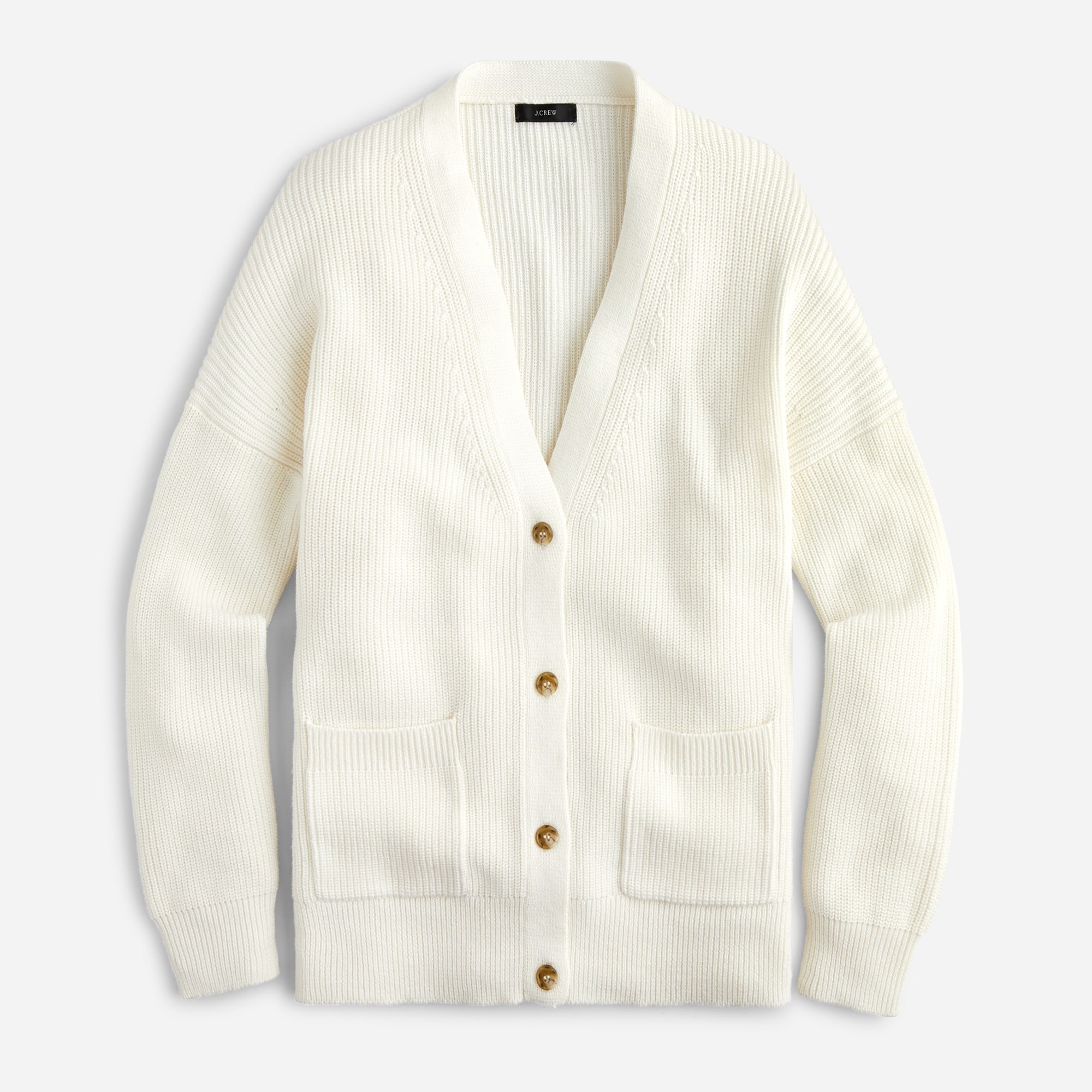 J.Crew: V-neck Cotton-blend Cardigan Sweater For Women