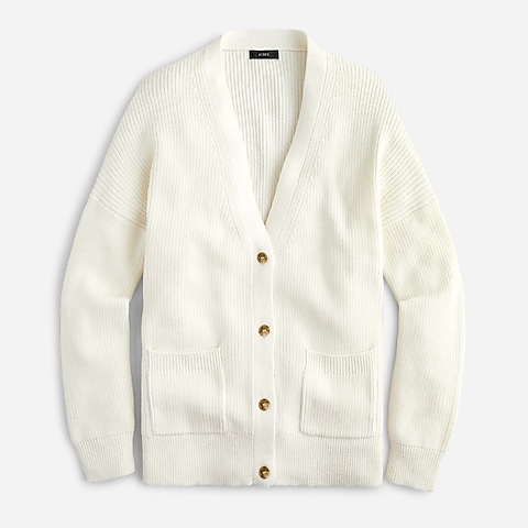 womens V-neck cotton-cashmere cardigan sweater